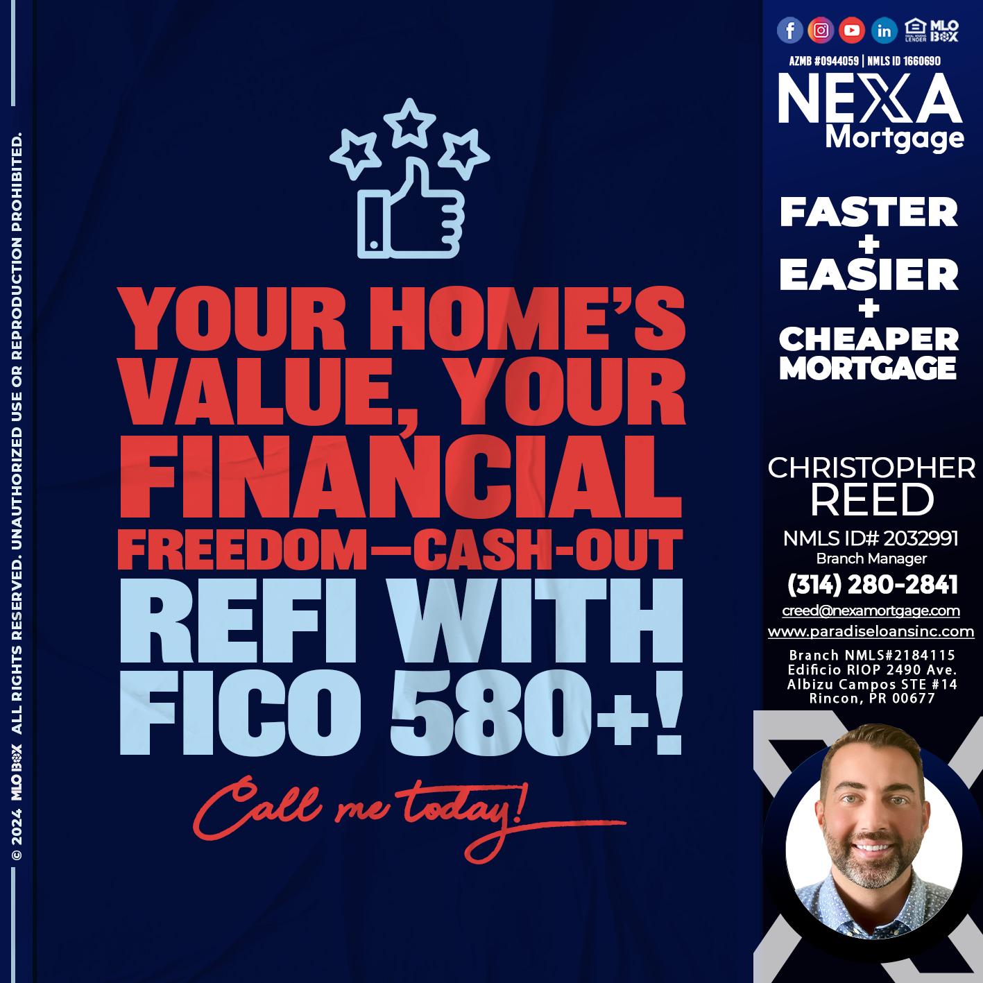 YOUR HOMES VALUE - Christopher Reed -Branch Manager