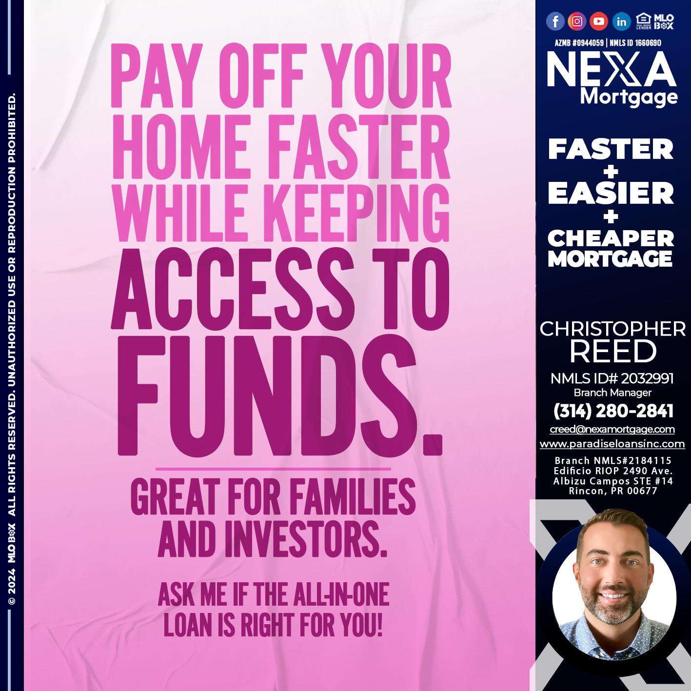 PAY OFF YOUR - Christopher Reed -Branch Manager