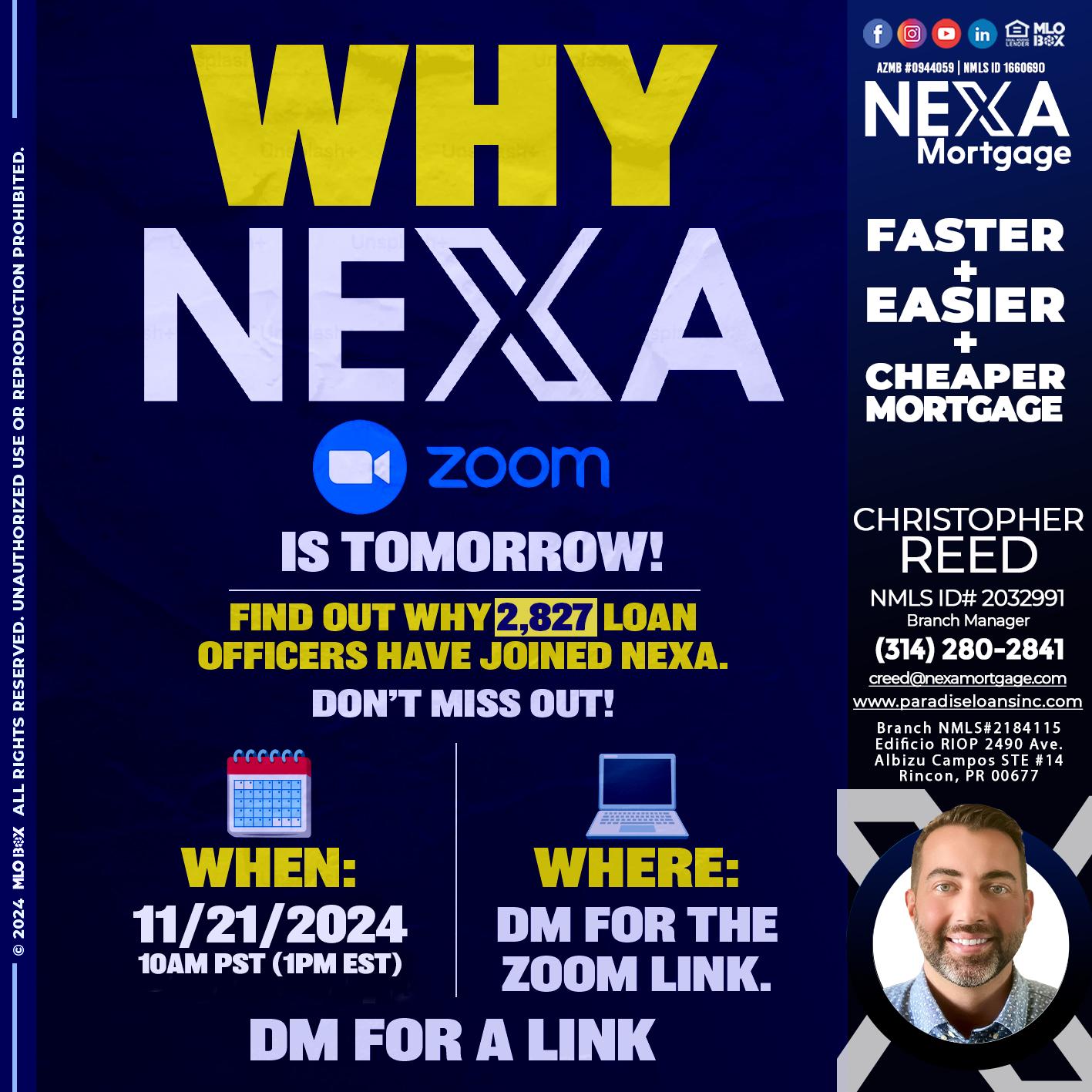 WHY NEXA - Christopher Reed -Branch Manager