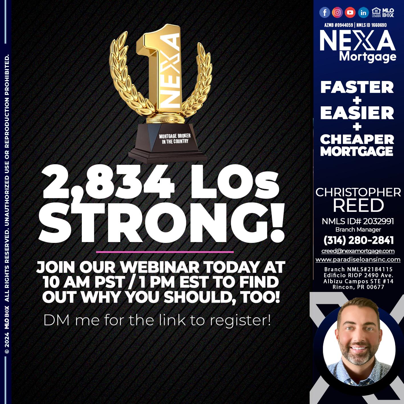 2834 LOs WHY NEXA - Christopher Reed -Branch Manager