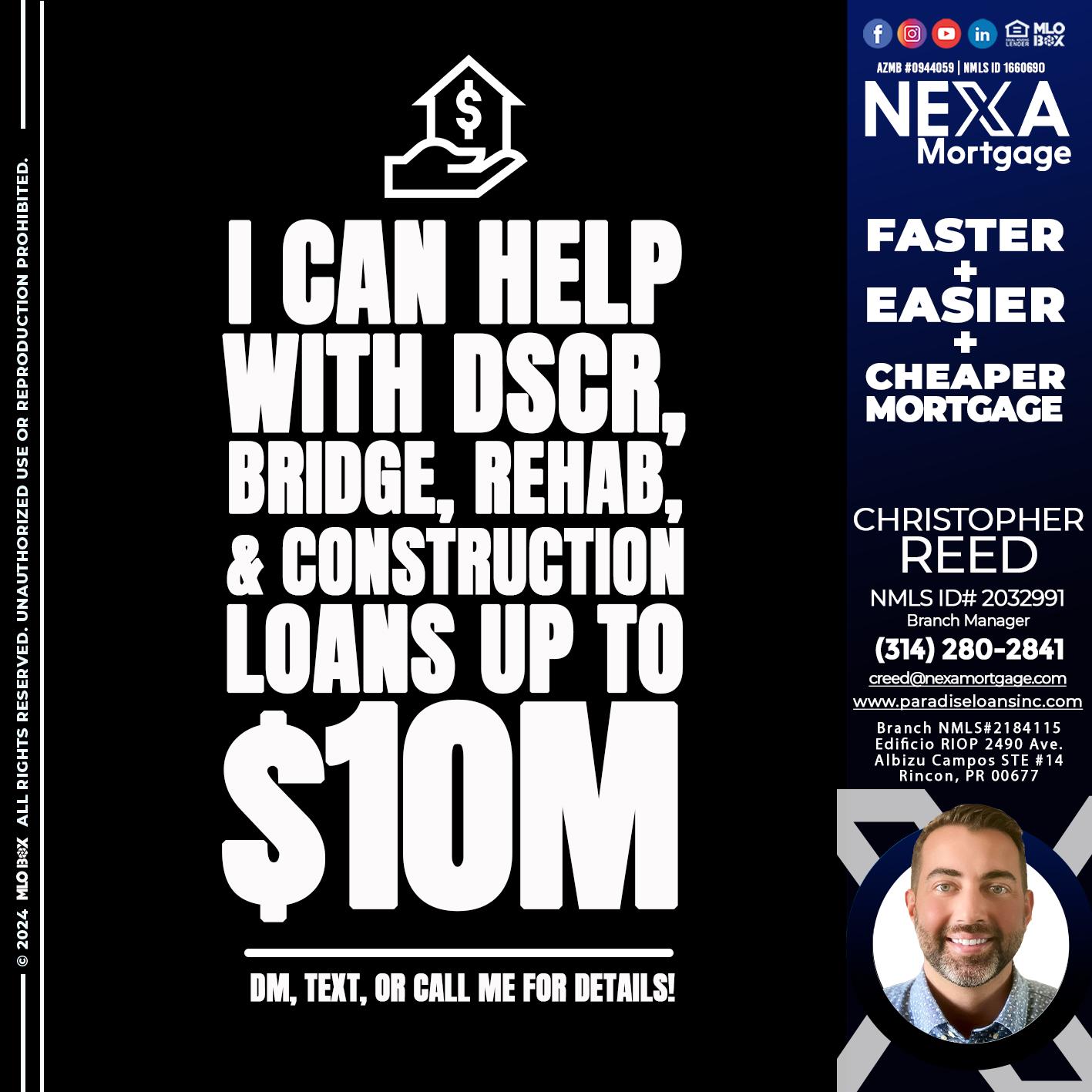 I CAN HELP - Christopher Reed -Branch Manager