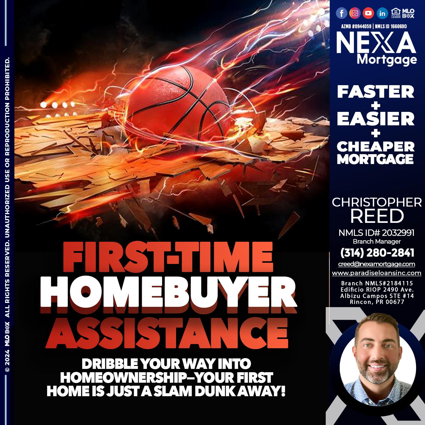 FIRST TIME HOME BUYER DP - Christopher Reed -Branch Manager