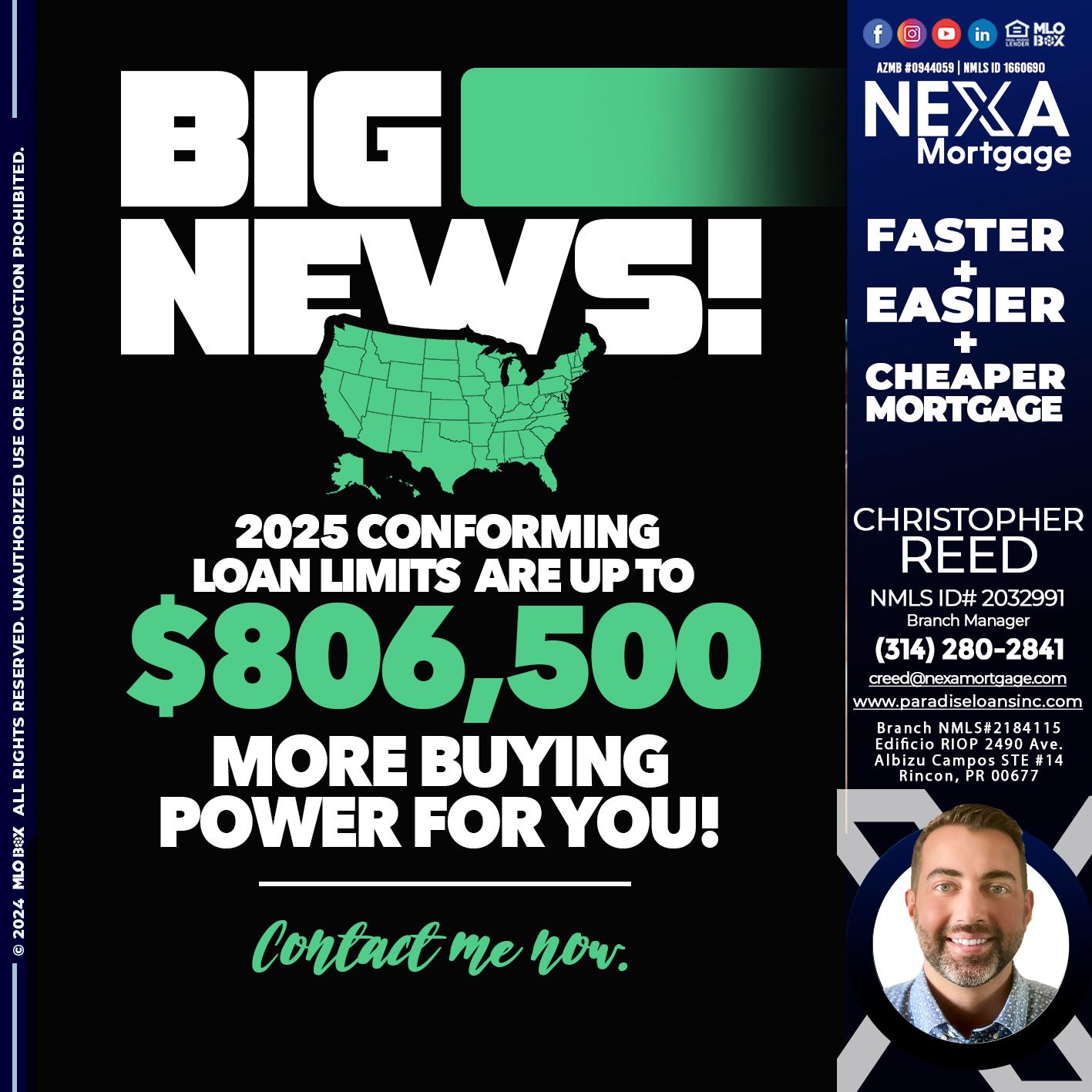 BIG NEWS - Christopher Reed -Branch Manager
