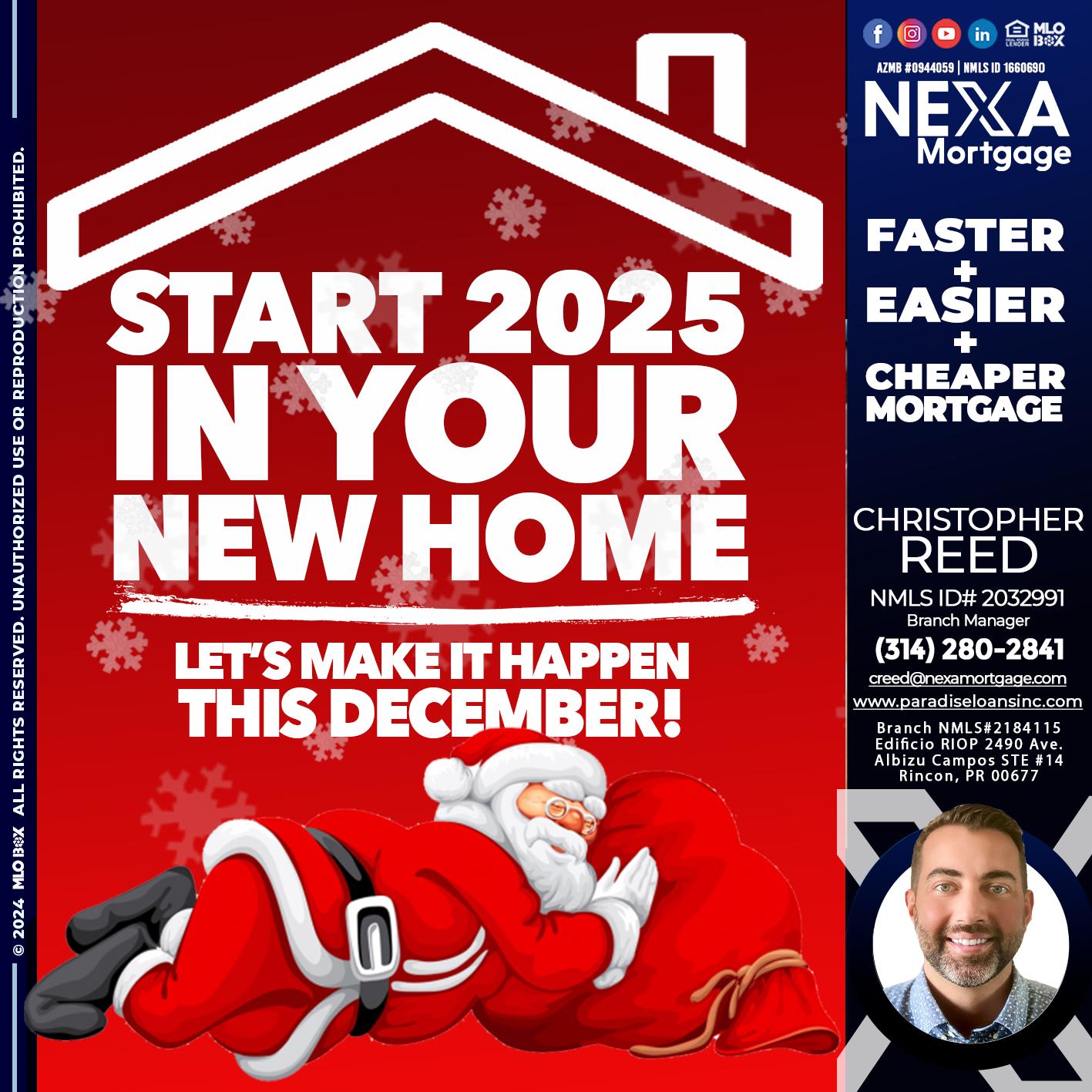start 2025 - Christopher Reed -Branch Manager