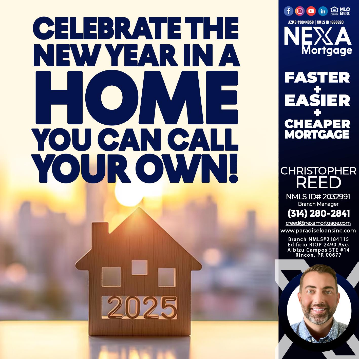 CELEBRATE THE NEW YEAR - Christopher Reed -Branch Manager