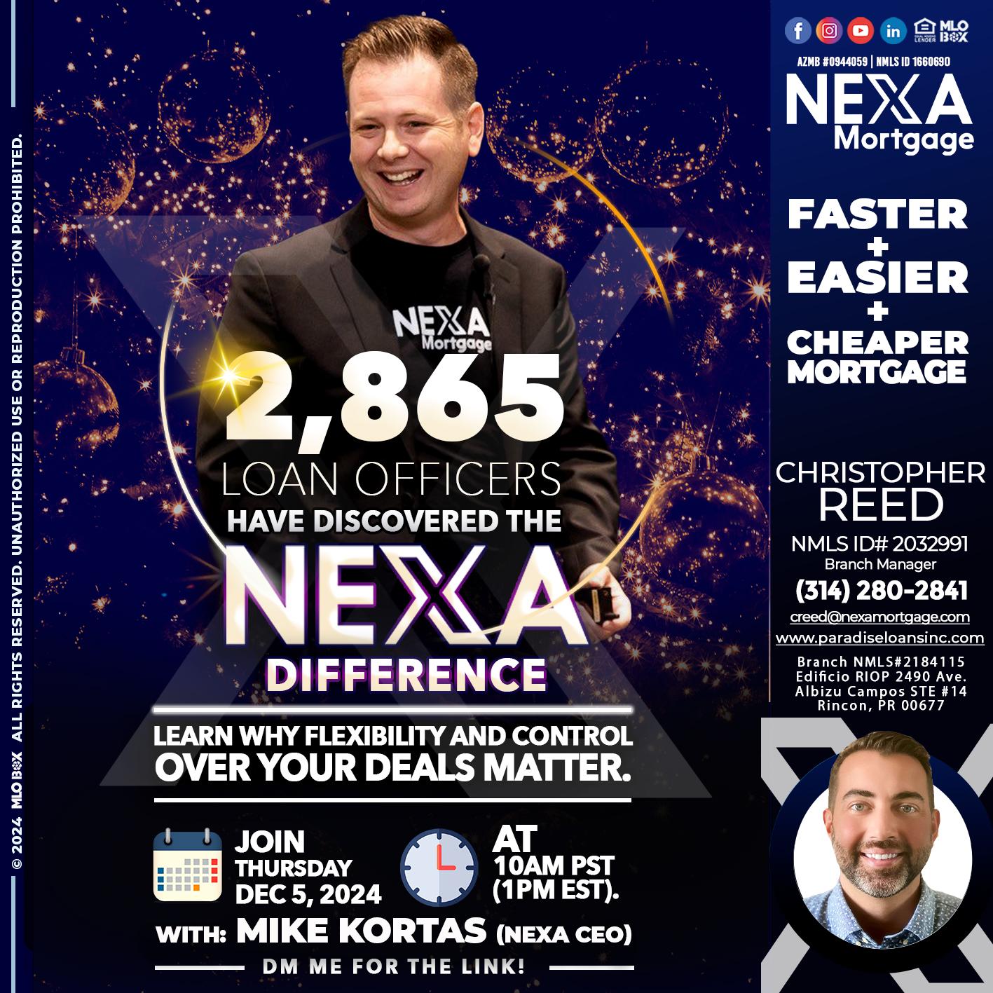 2,865 LOAN OFFICERS - Christopher Reed -Branch Manager