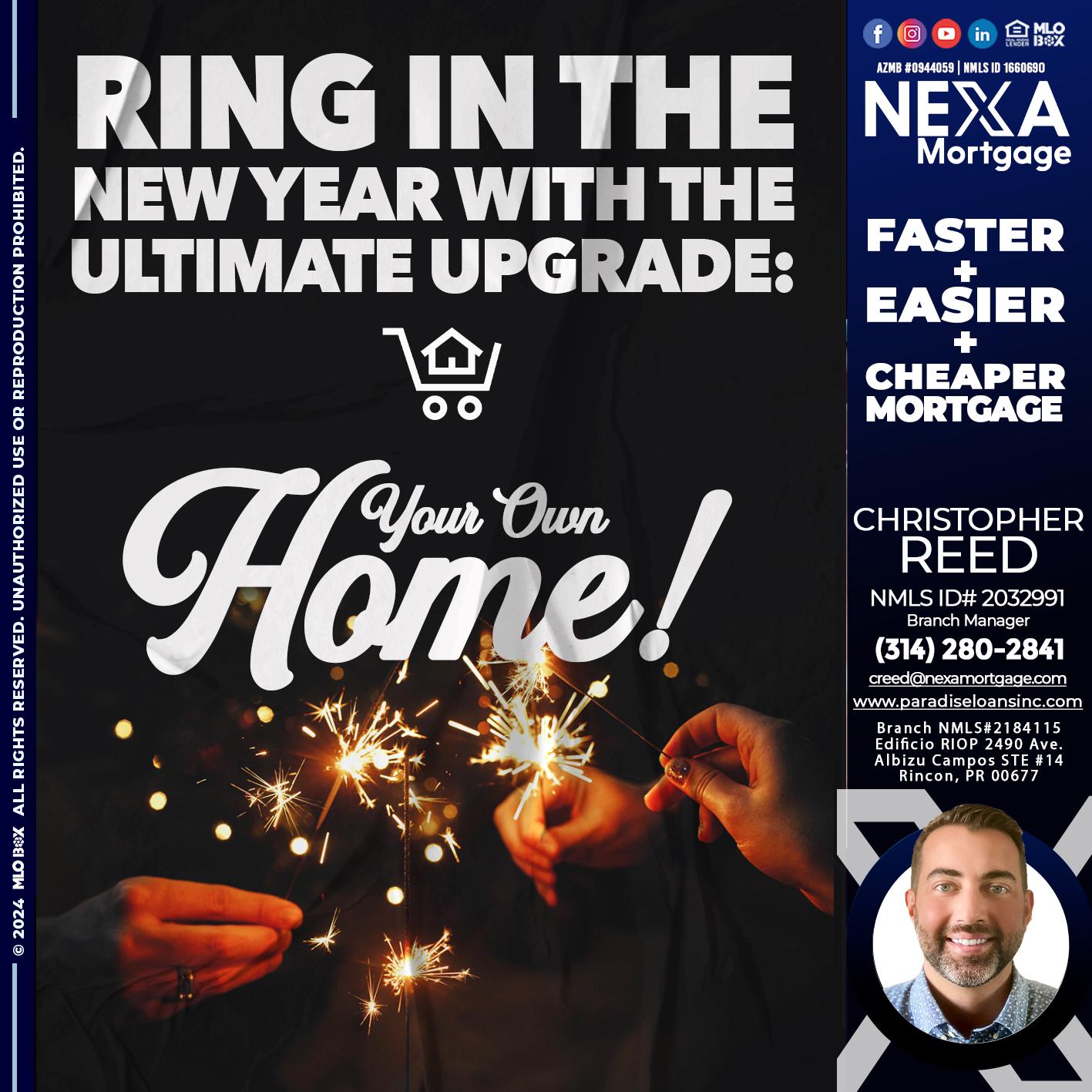 RING IN THE NEW - Christopher Reed -Branch Manager
