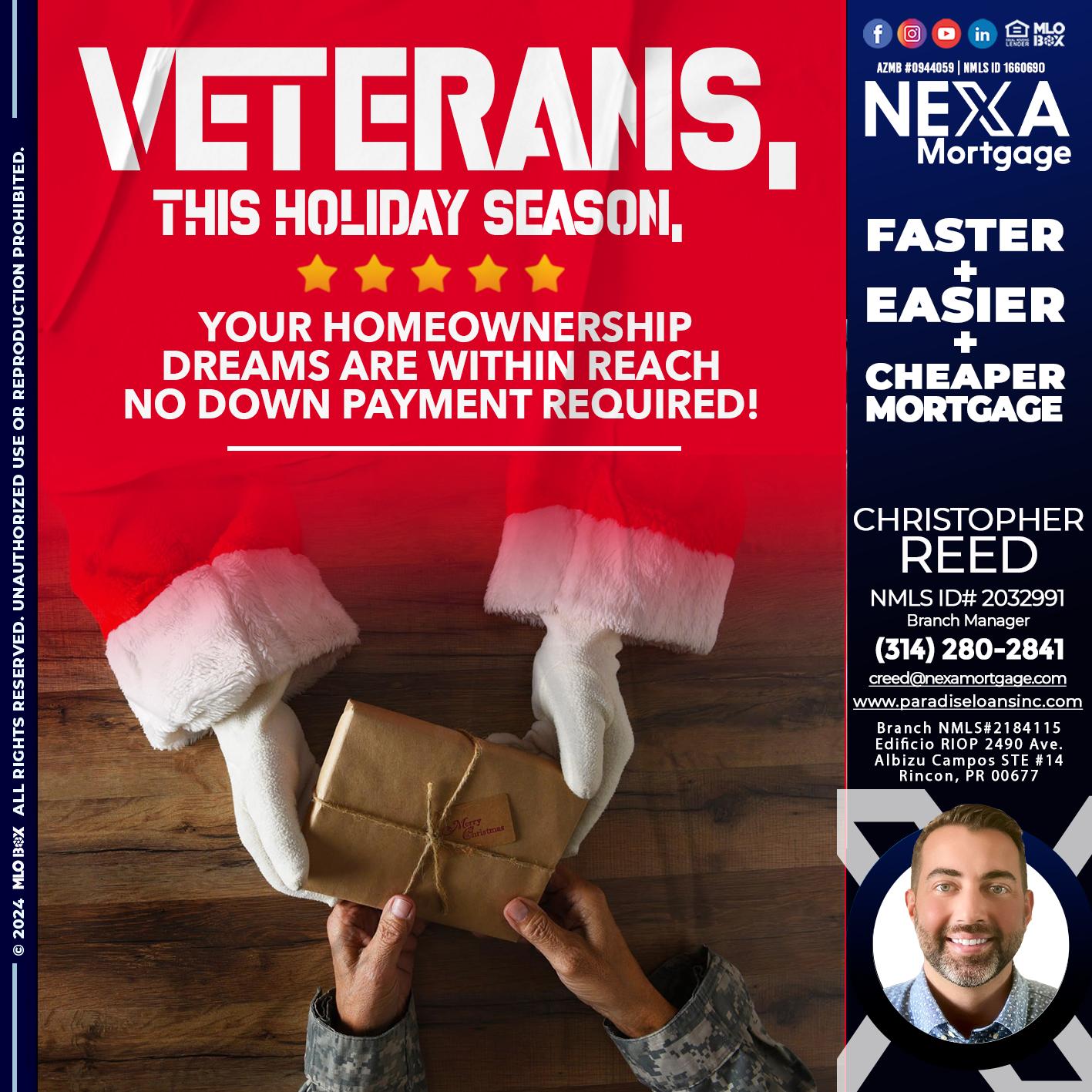 VETERANS - Christopher Reed -Branch Manager