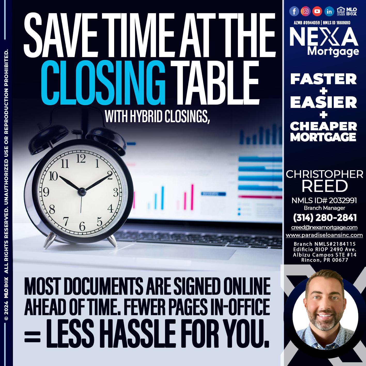 SAVE TIME - Christopher Reed -Branch Manager
