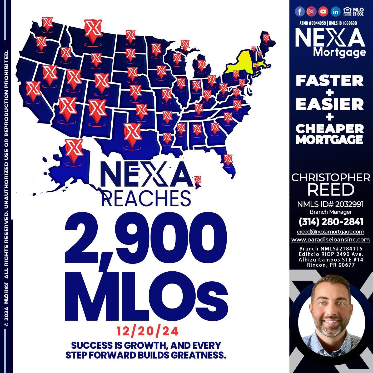 2900 MLOS - Christopher Reed -Branch Manager