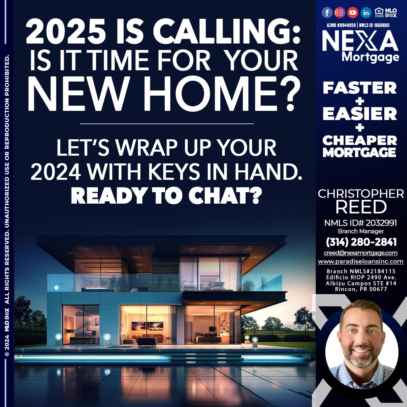 2025 SI CALLING - Christopher Reed -Branch Manager