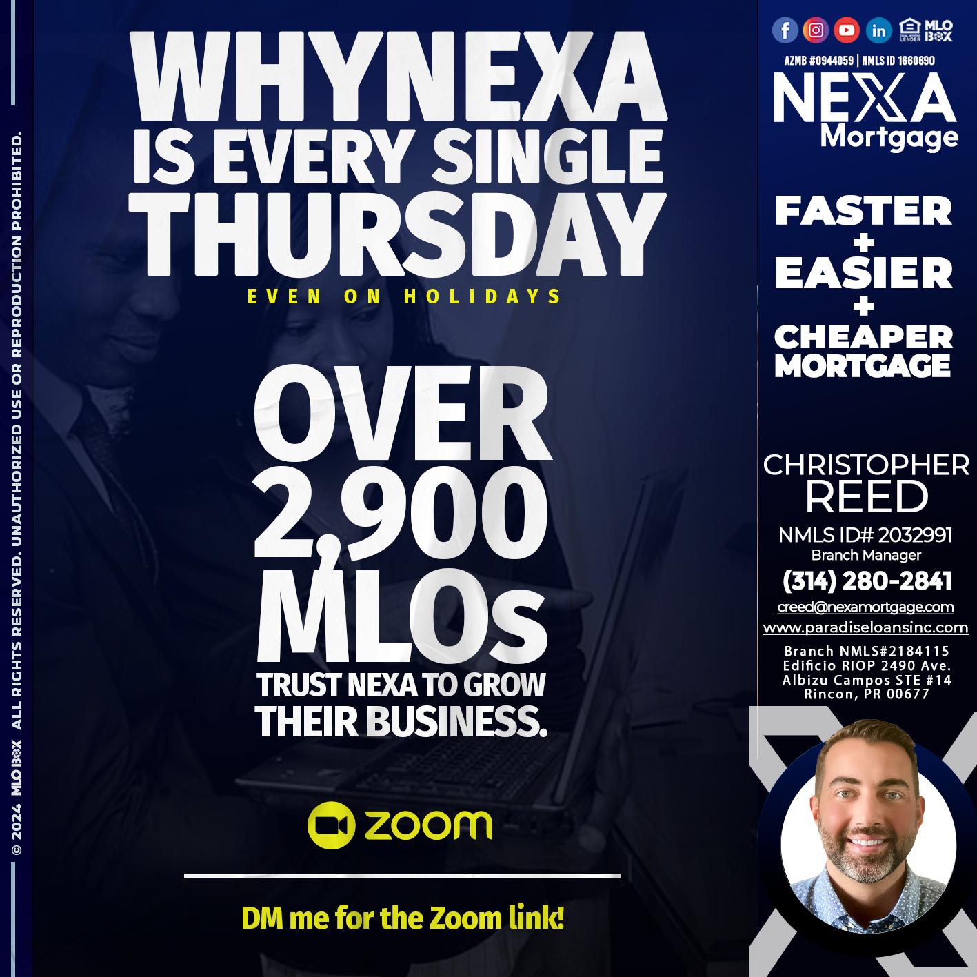 why nexa - Christopher Reed -Branch Manager