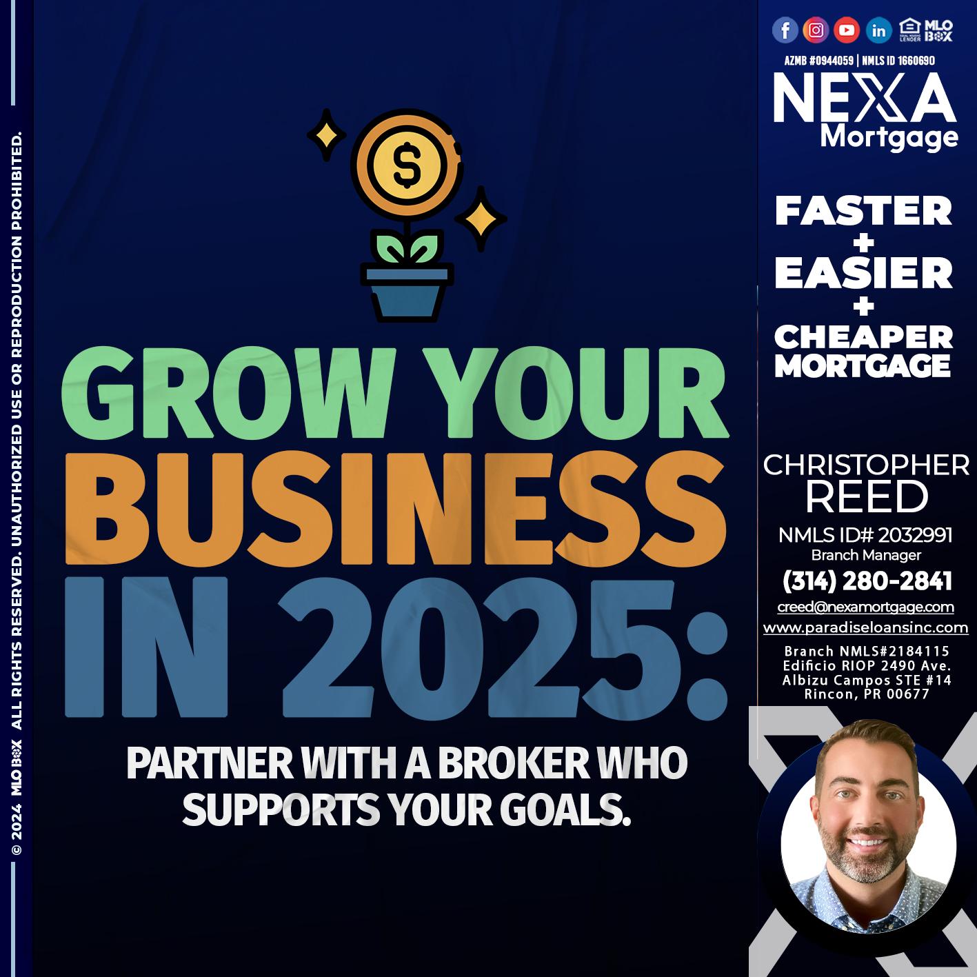 GROW YOUR BUSINESS - Christopher Reed -Branch Manager