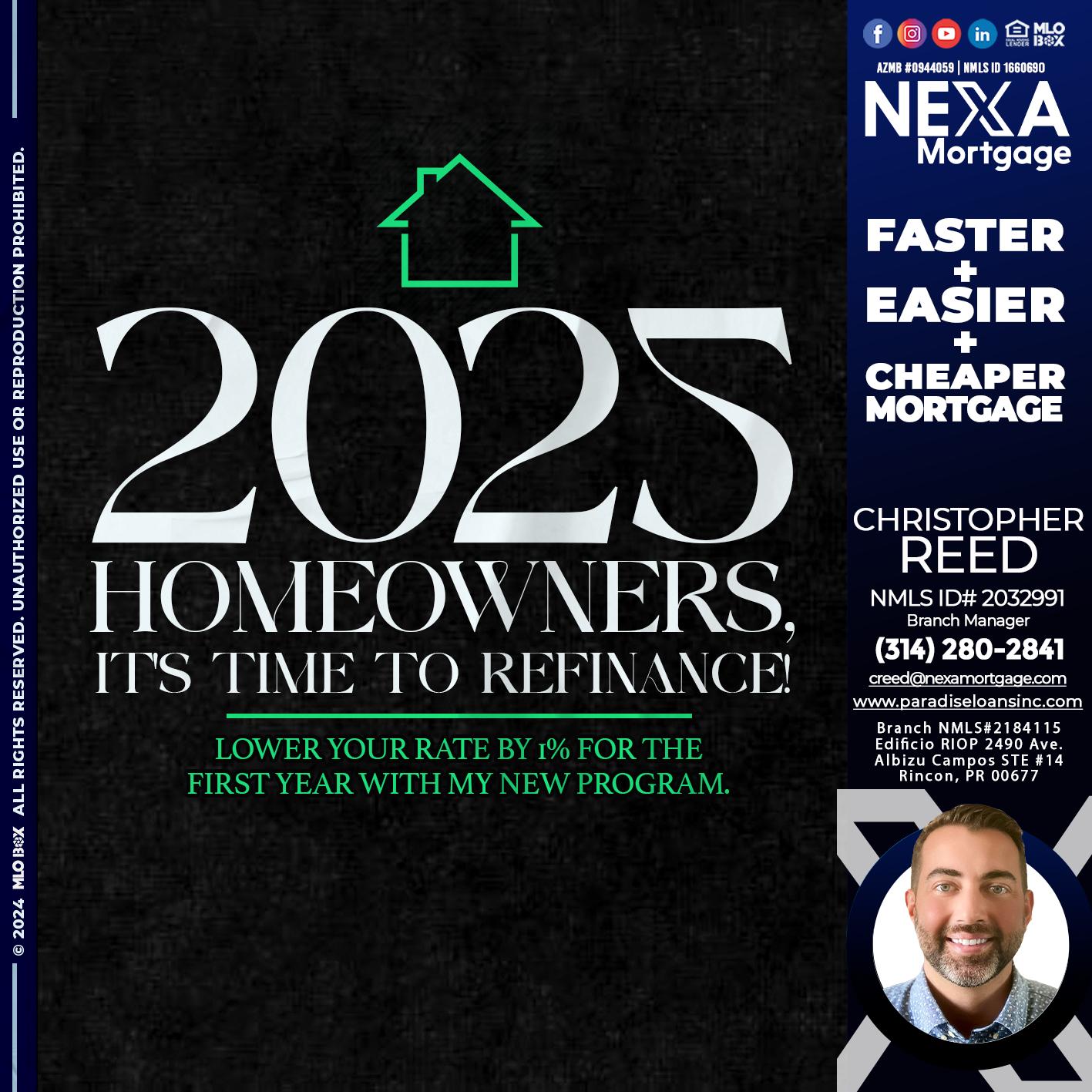 2025 HOMEOWNERSHIP - Christopher Reed -Branch Manager