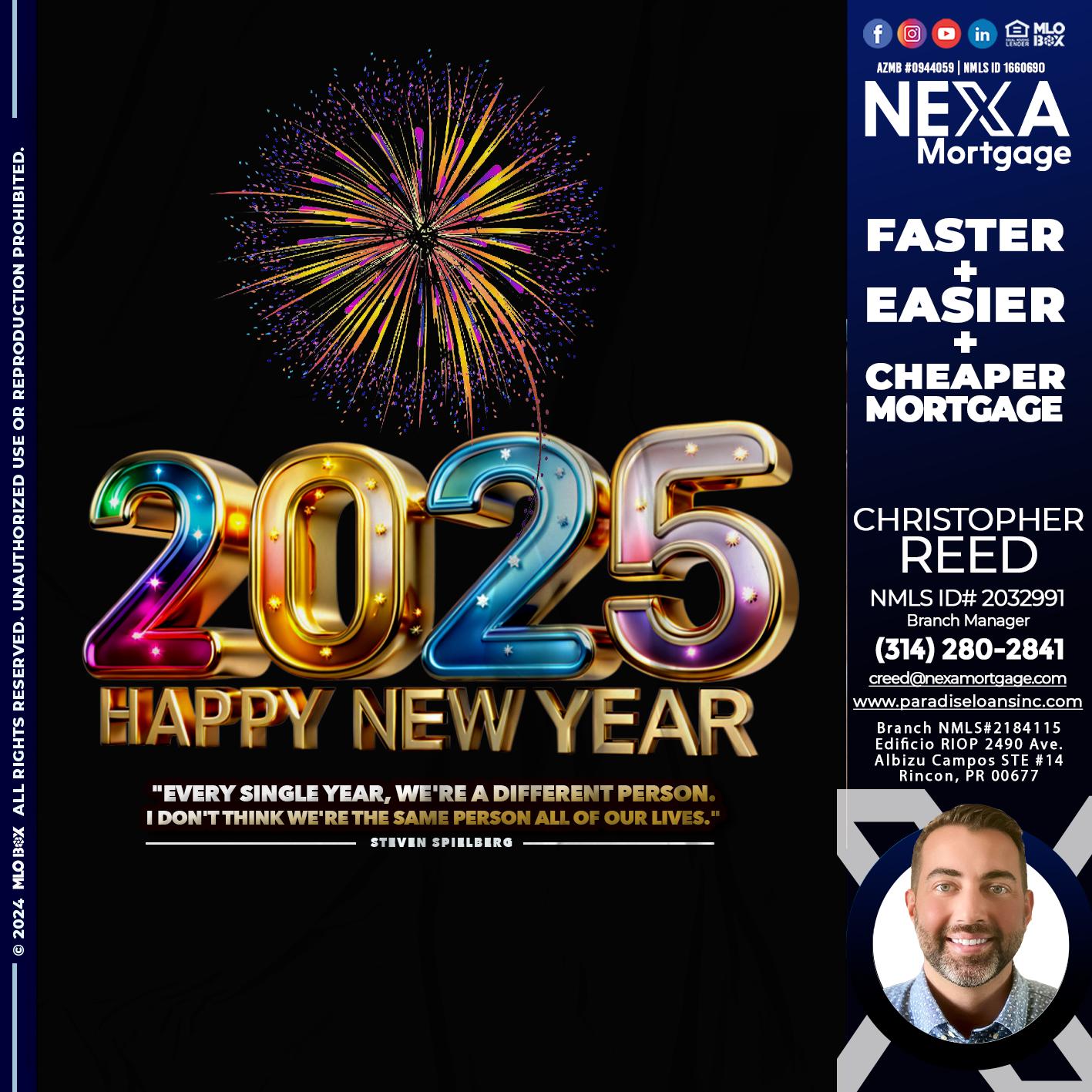 2025 HAPPY NEW YEAR - Christopher Reed -Branch Manager