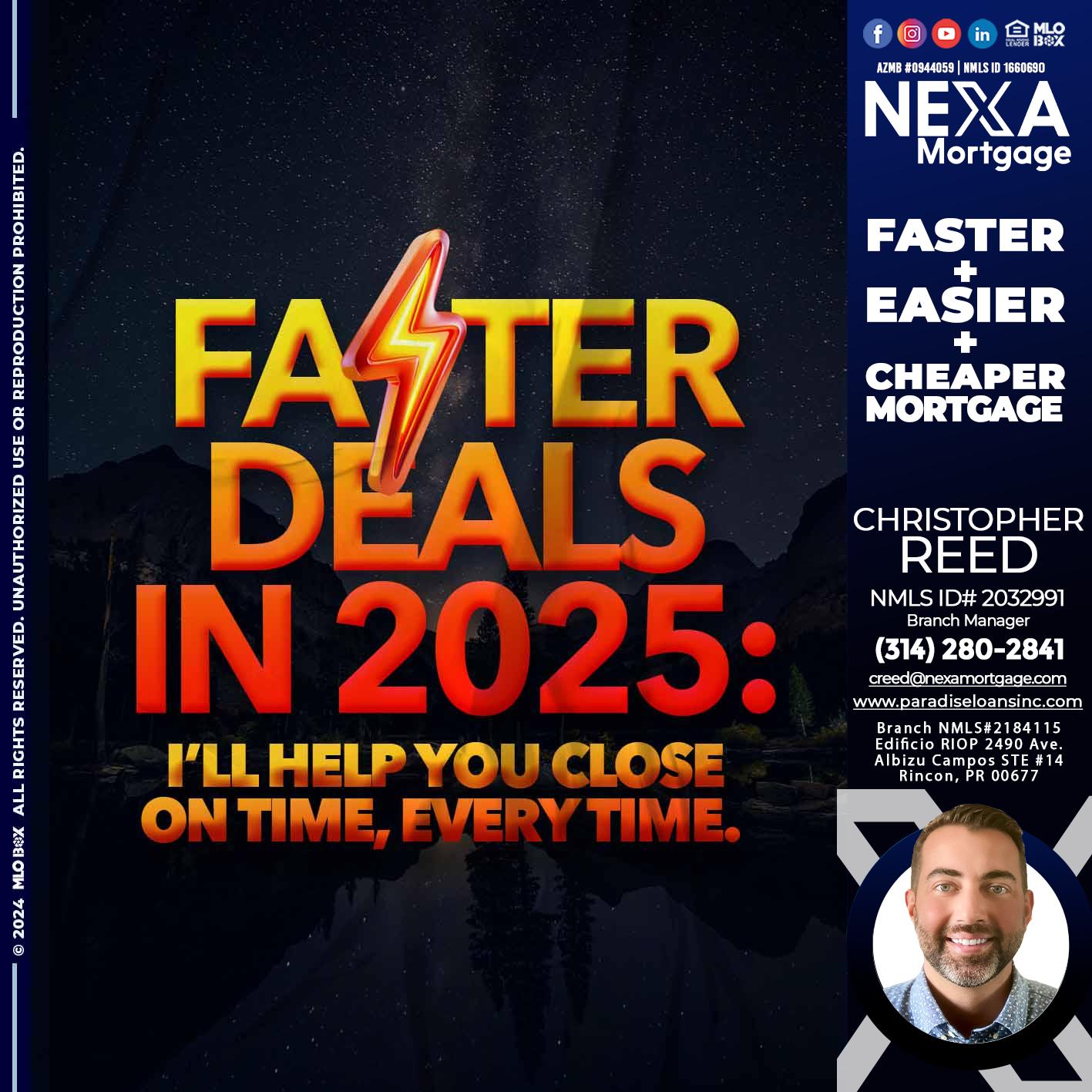 FASTER DEALS - Christopher Reed -Branch Manager
