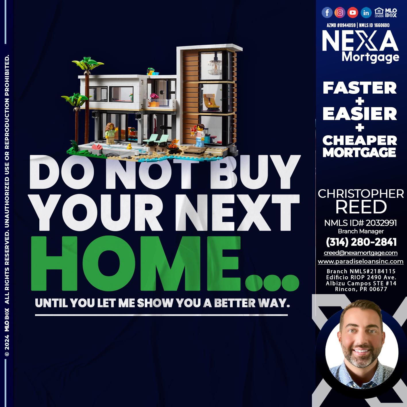 do not buy - Christopher Reed -Branch Manager