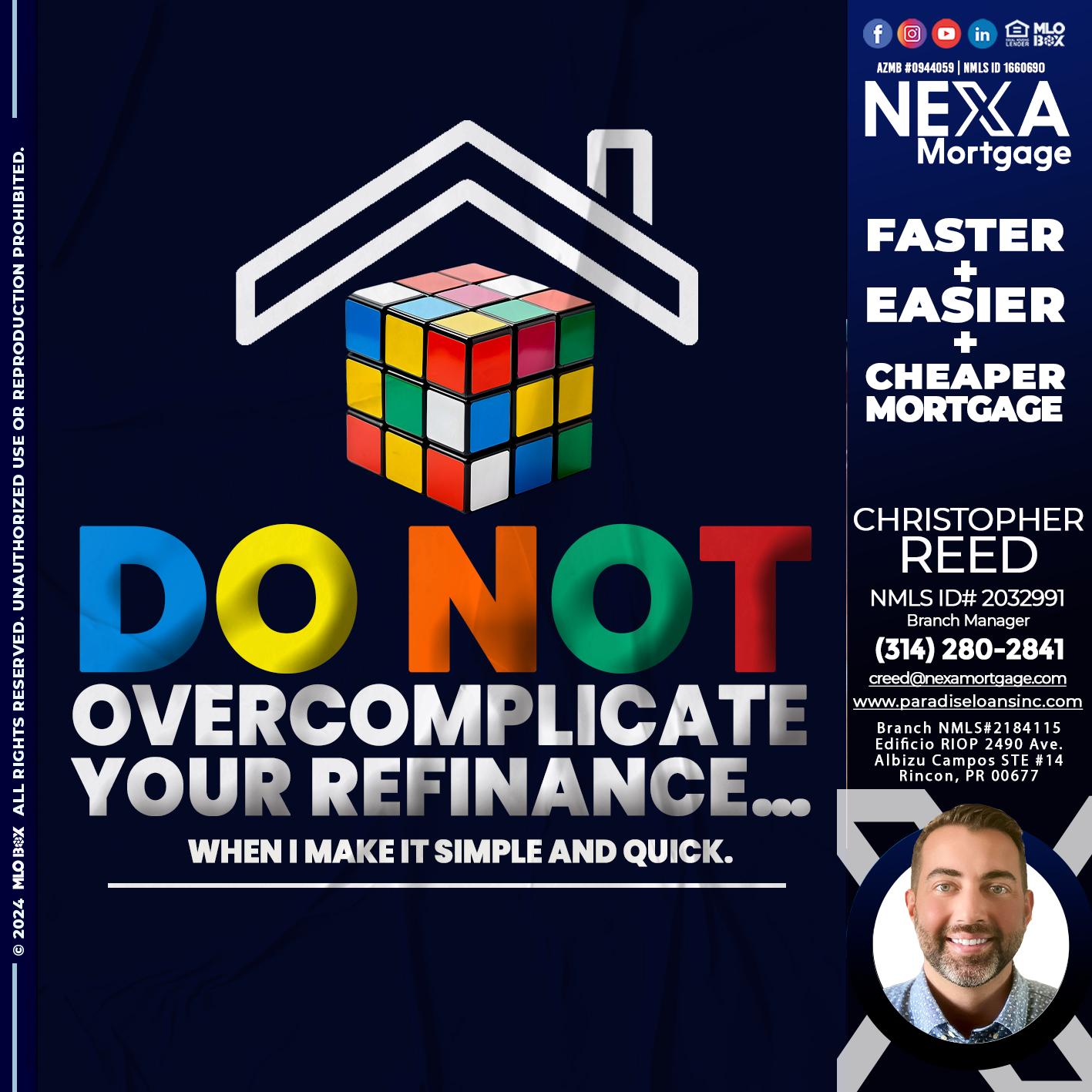 DO NOT - Christopher Reed -Branch Manager