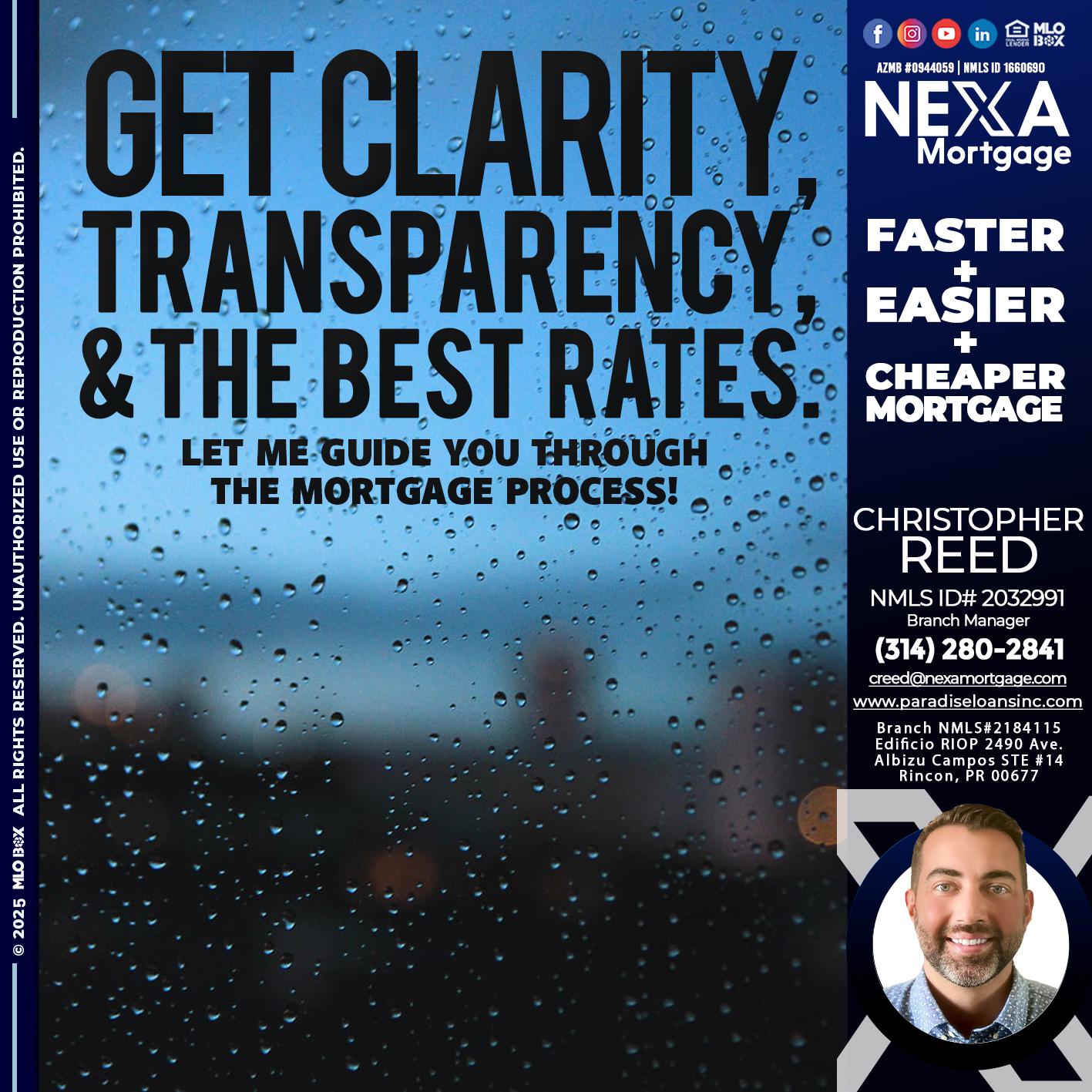 GET CLARITY - Christopher Reed -Branch Manager