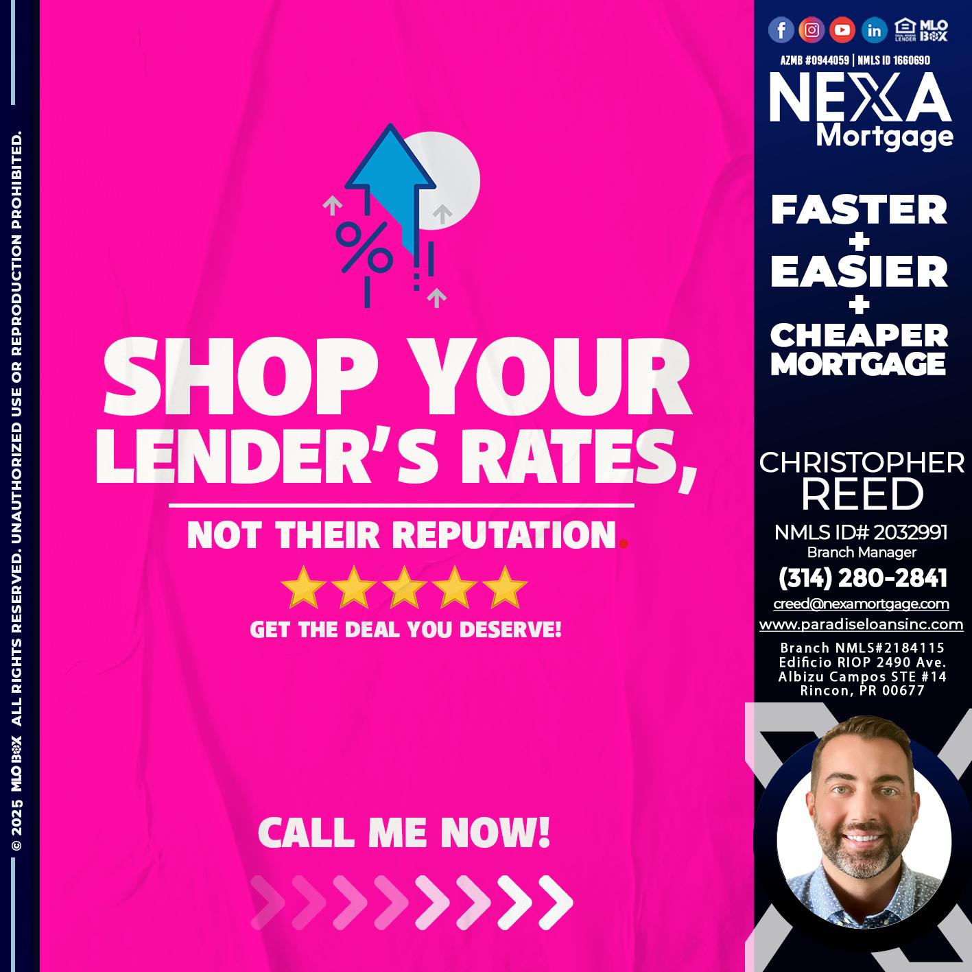 SHOP YOUR - Christopher Reed -Branch Manager
