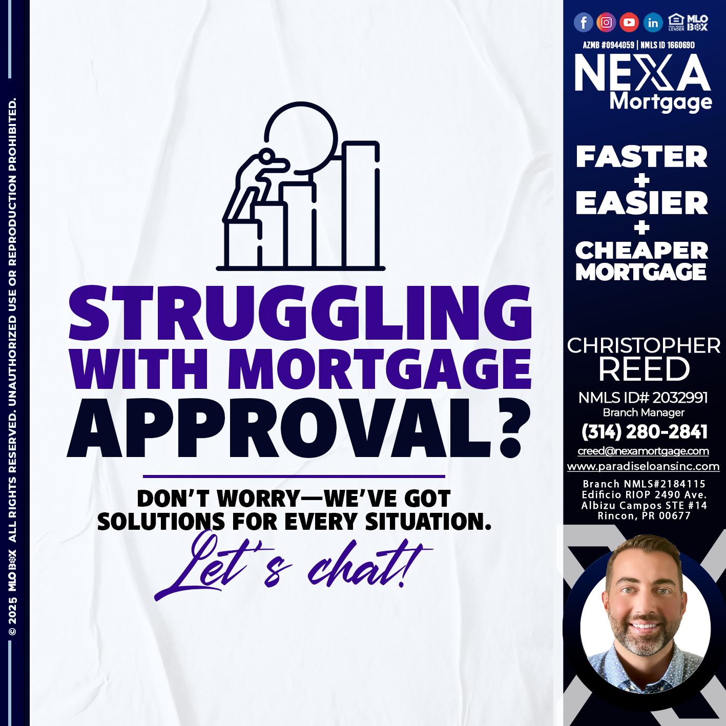 STRUGLING - Christopher Reed -Branch Manager