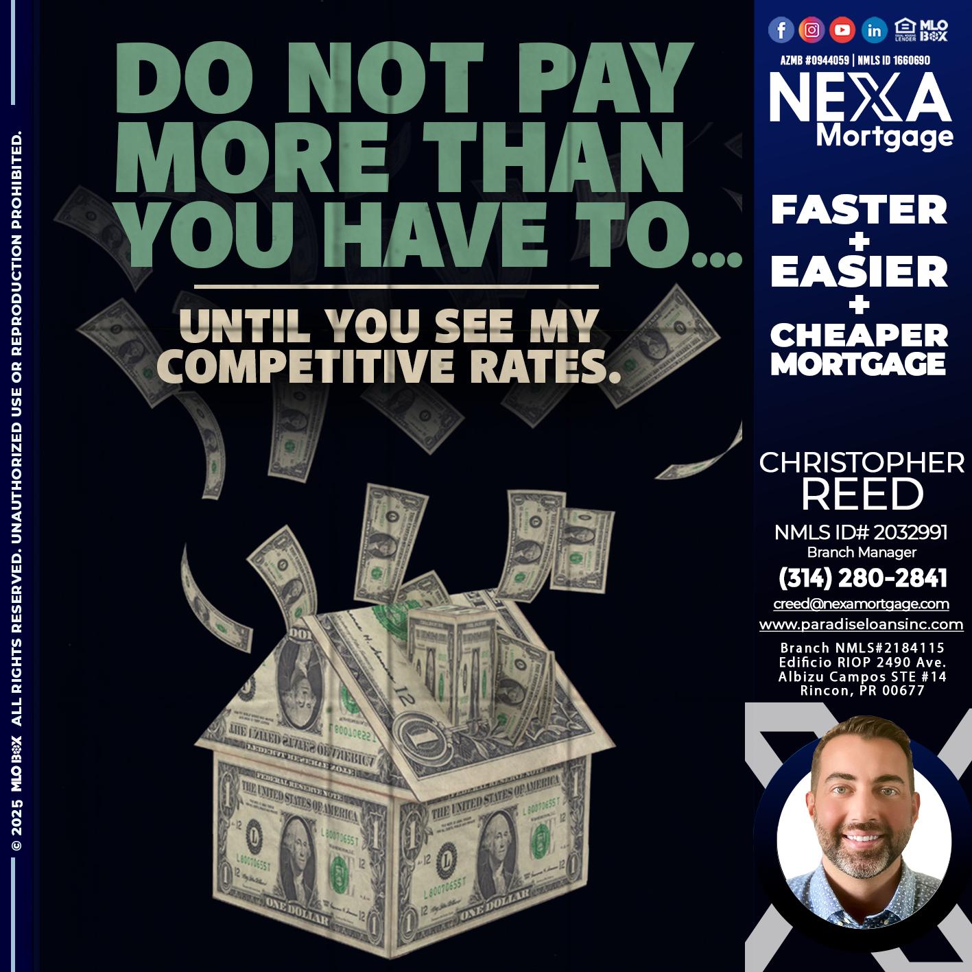 DO NOT PAY - Christopher Reed -Branch Manager