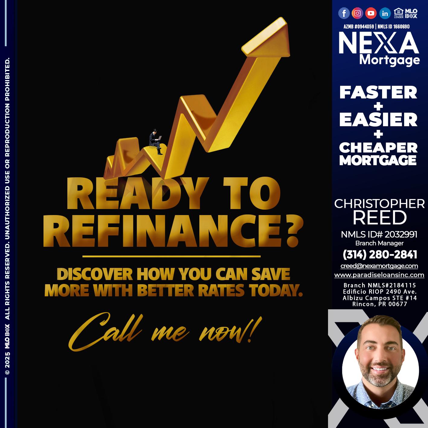 READY TO REFI - Christopher Reed -Branch Manager
