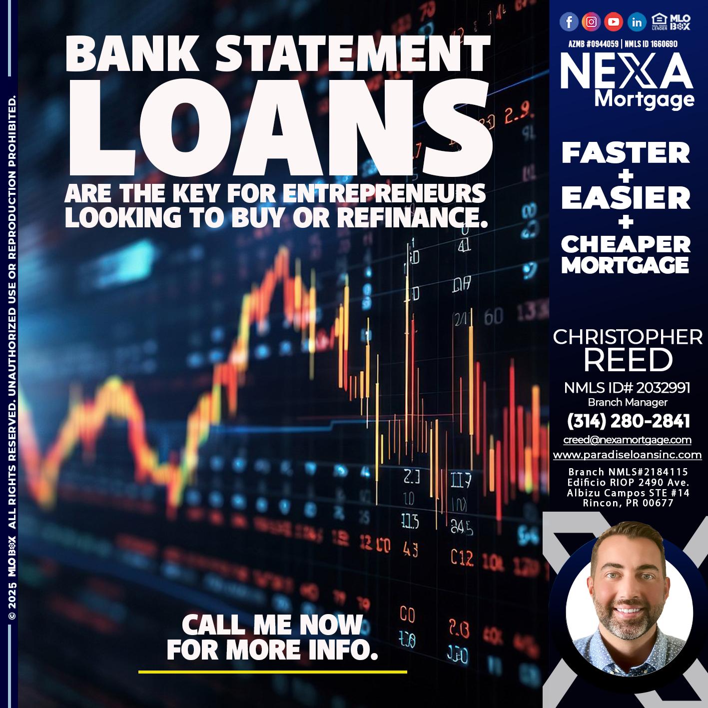 BANK STATEMENT - Christopher Reed -Branch Manager