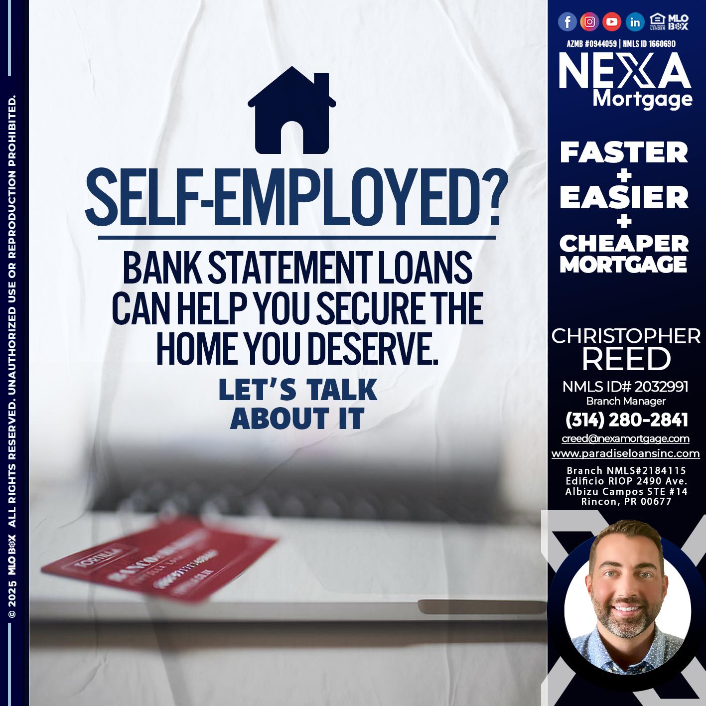 LET´S TALK ABOUT IT - Christopher Reed -Branch Manager