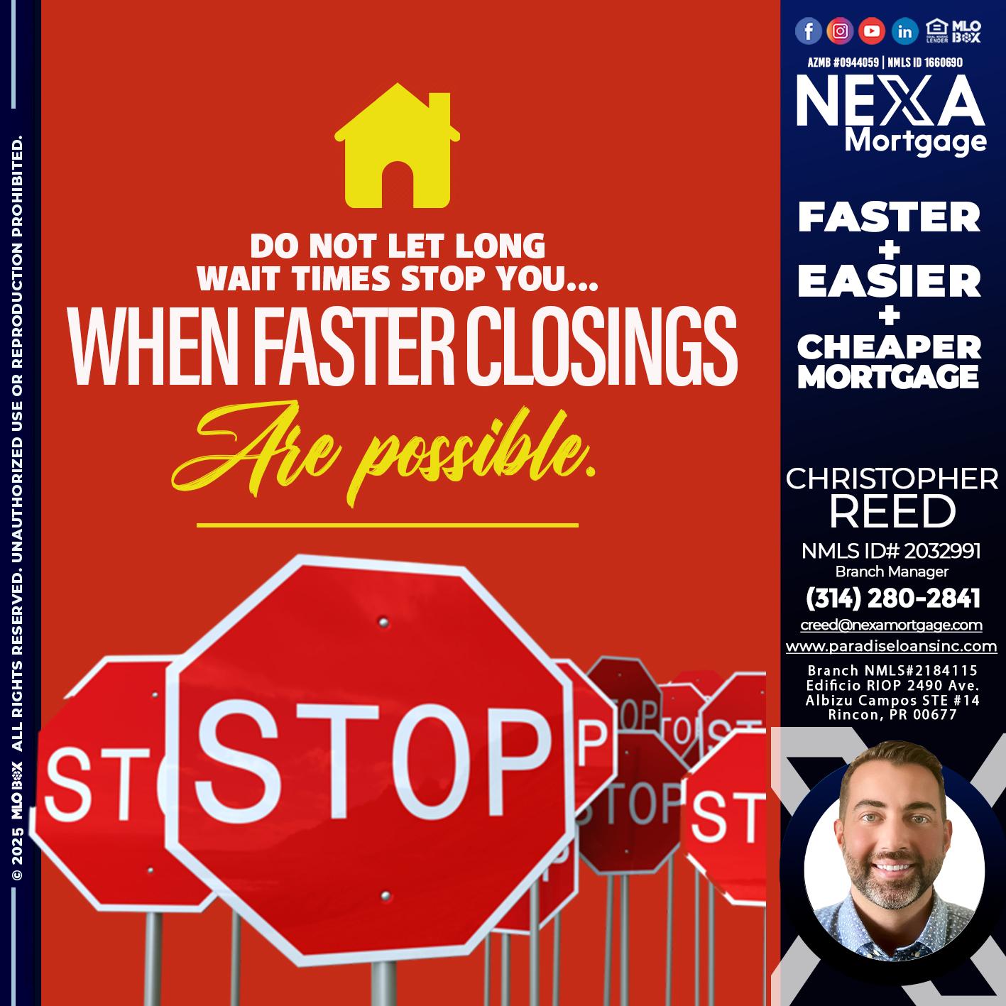 DO NOT LET - Christopher Reed -Branch Manager