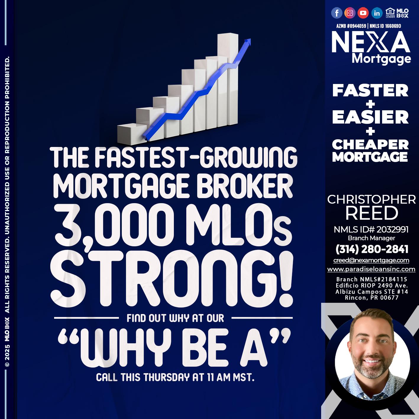 3K MLOs STRONG - Christopher Reed -Branch Manager
