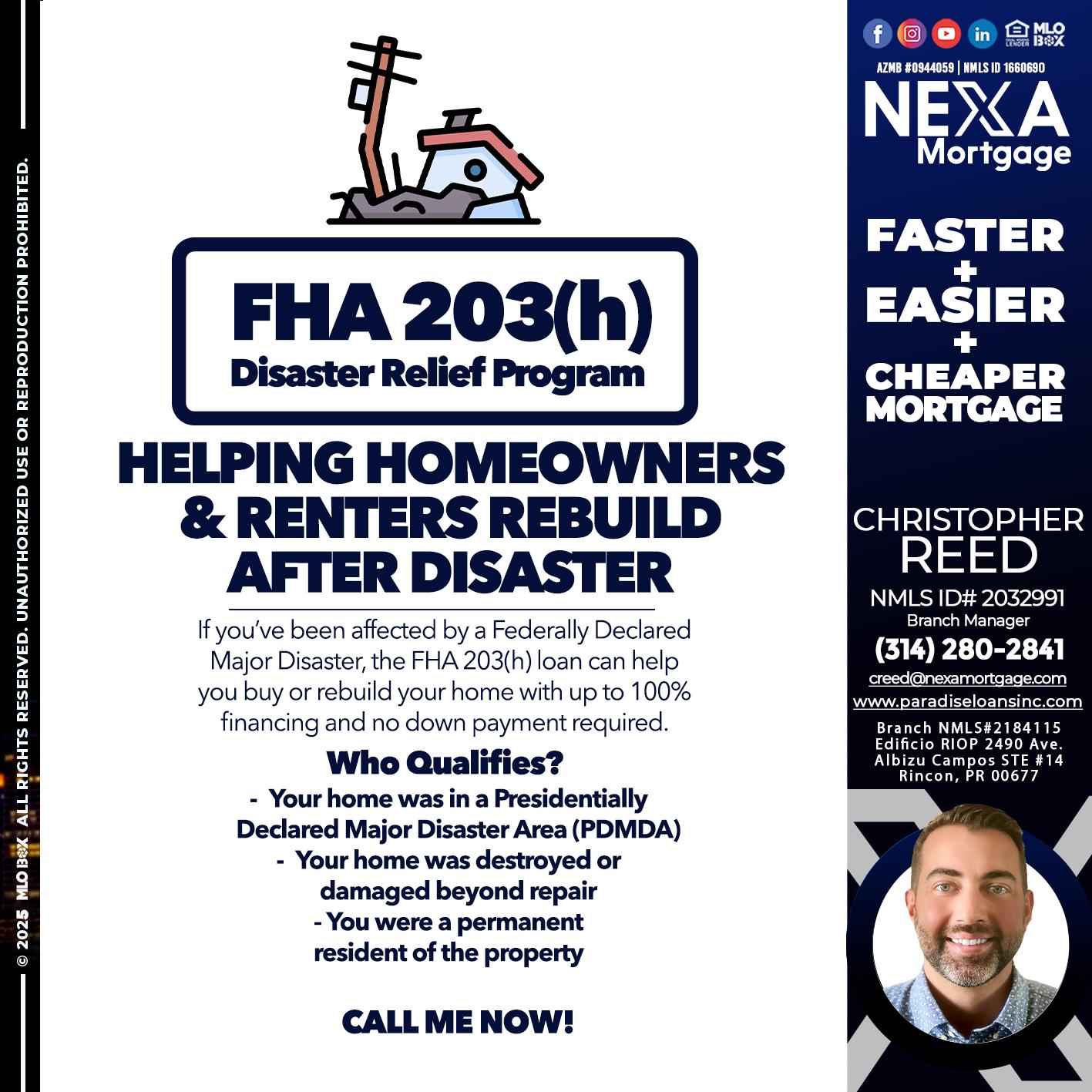 FHA - Christopher Reed -Branch Manager