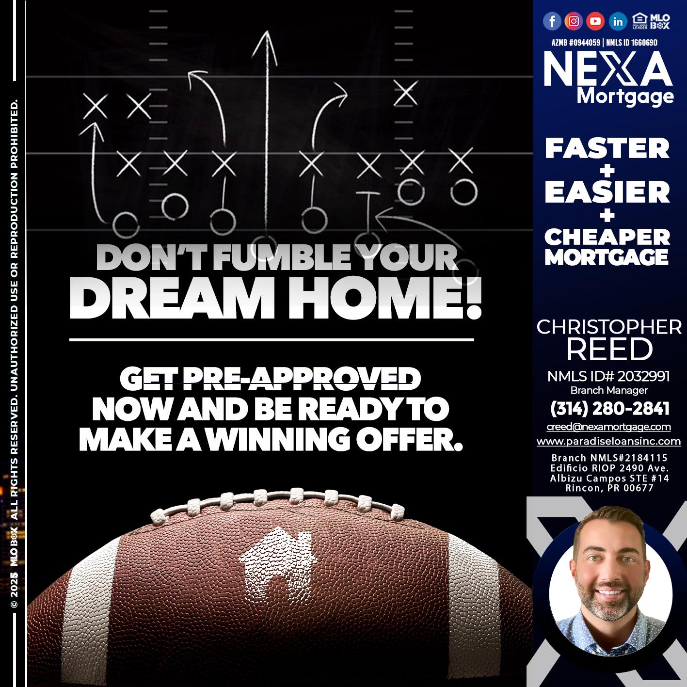 DONT FUMBLE - Christopher Reed -Branch Manager
