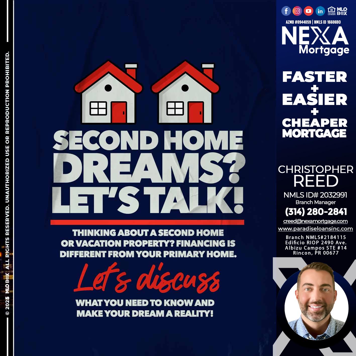 second home dreams? - Christopher Reed -Branch Manager