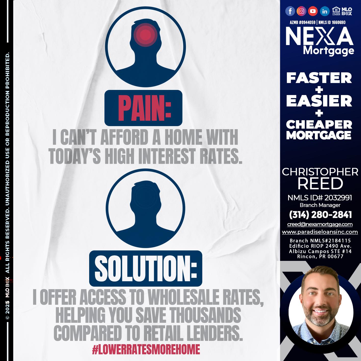 PAIN-SOLUTION - Christopher Reed -Branch Manager