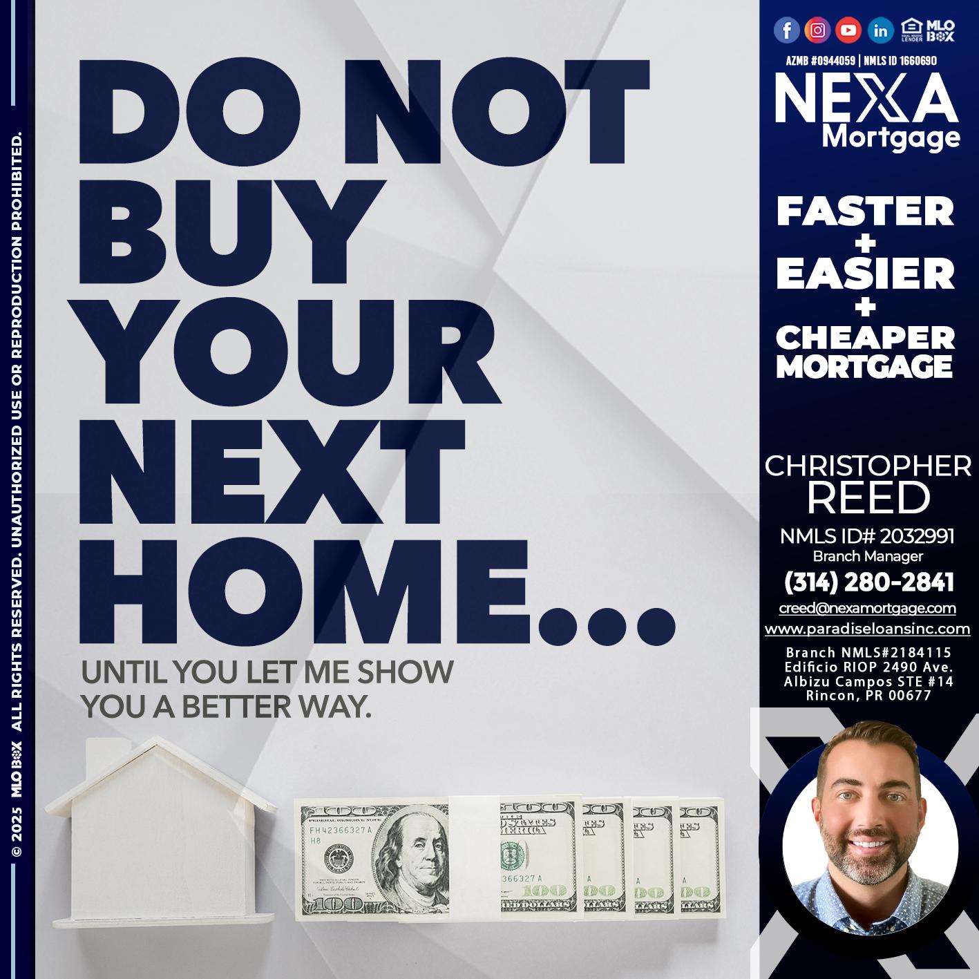 DO NOT BUY - Christopher Reed -Branch Manager