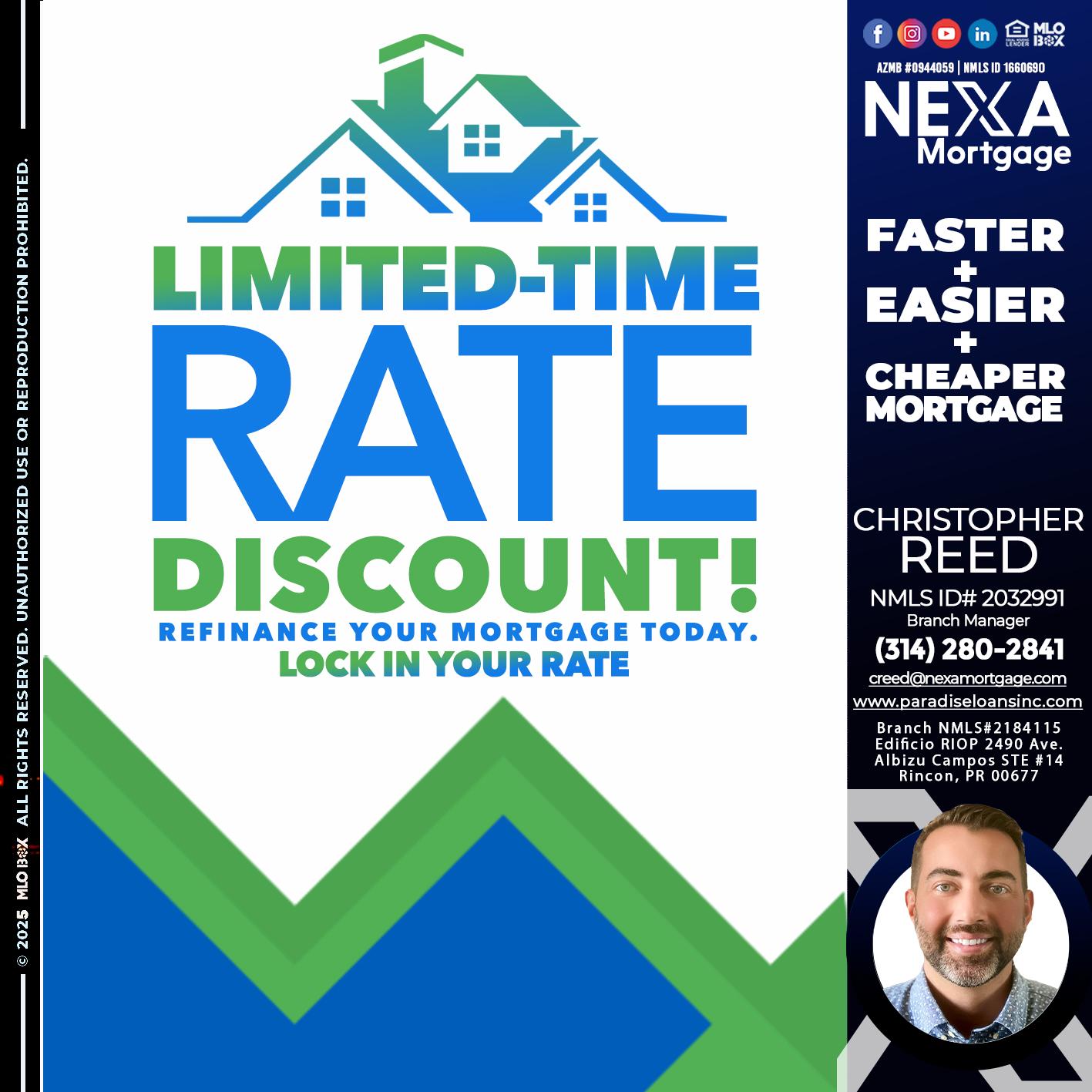 LIMITED TIME - Christopher Reed -Branch Manager