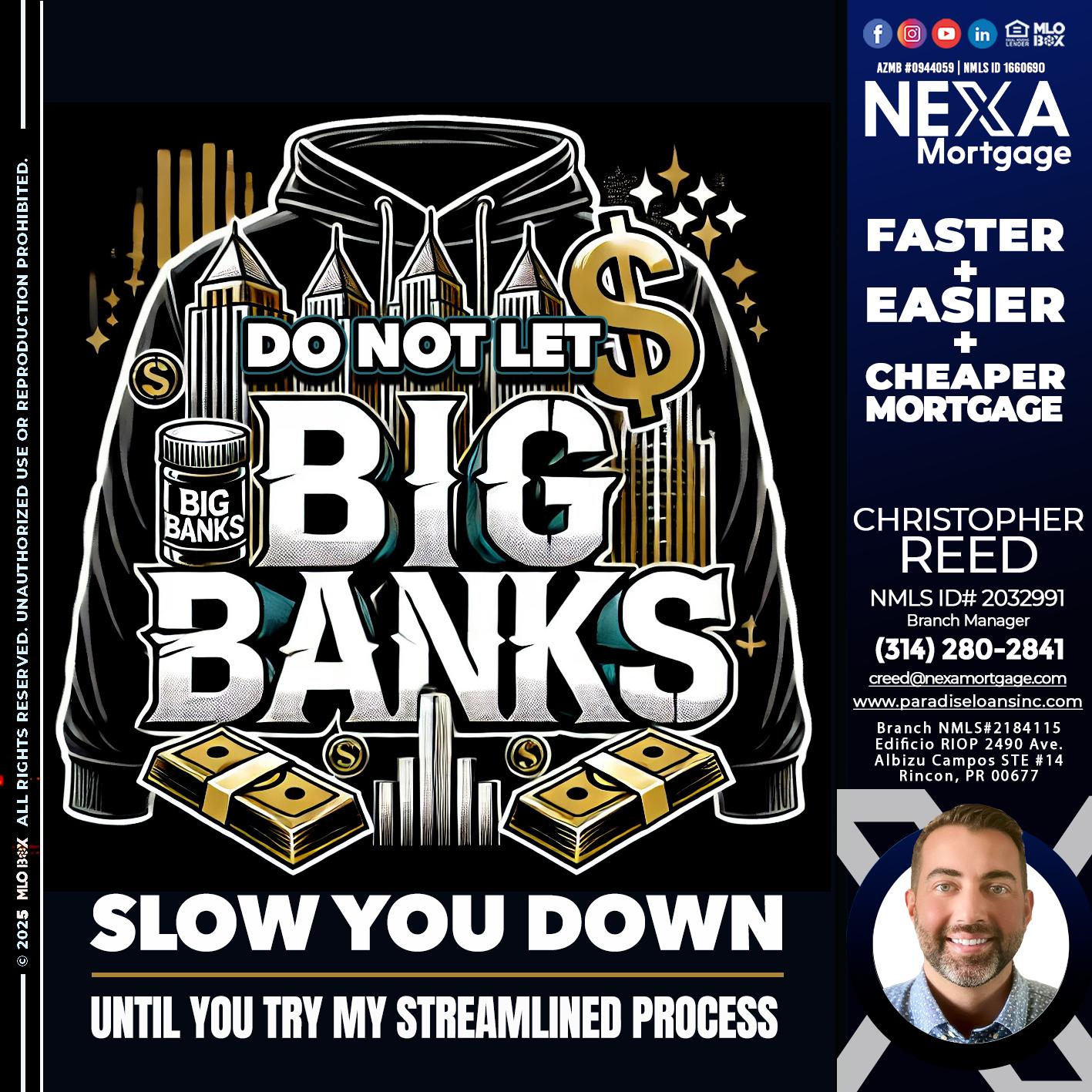 BIG BANKS - Christopher Reed -Branch Manager