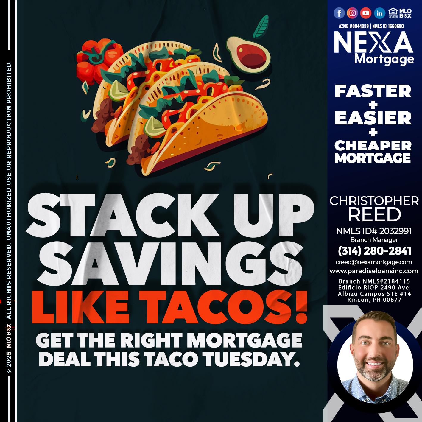 TACO TUESDAY - Christopher Reed -Branch Manager