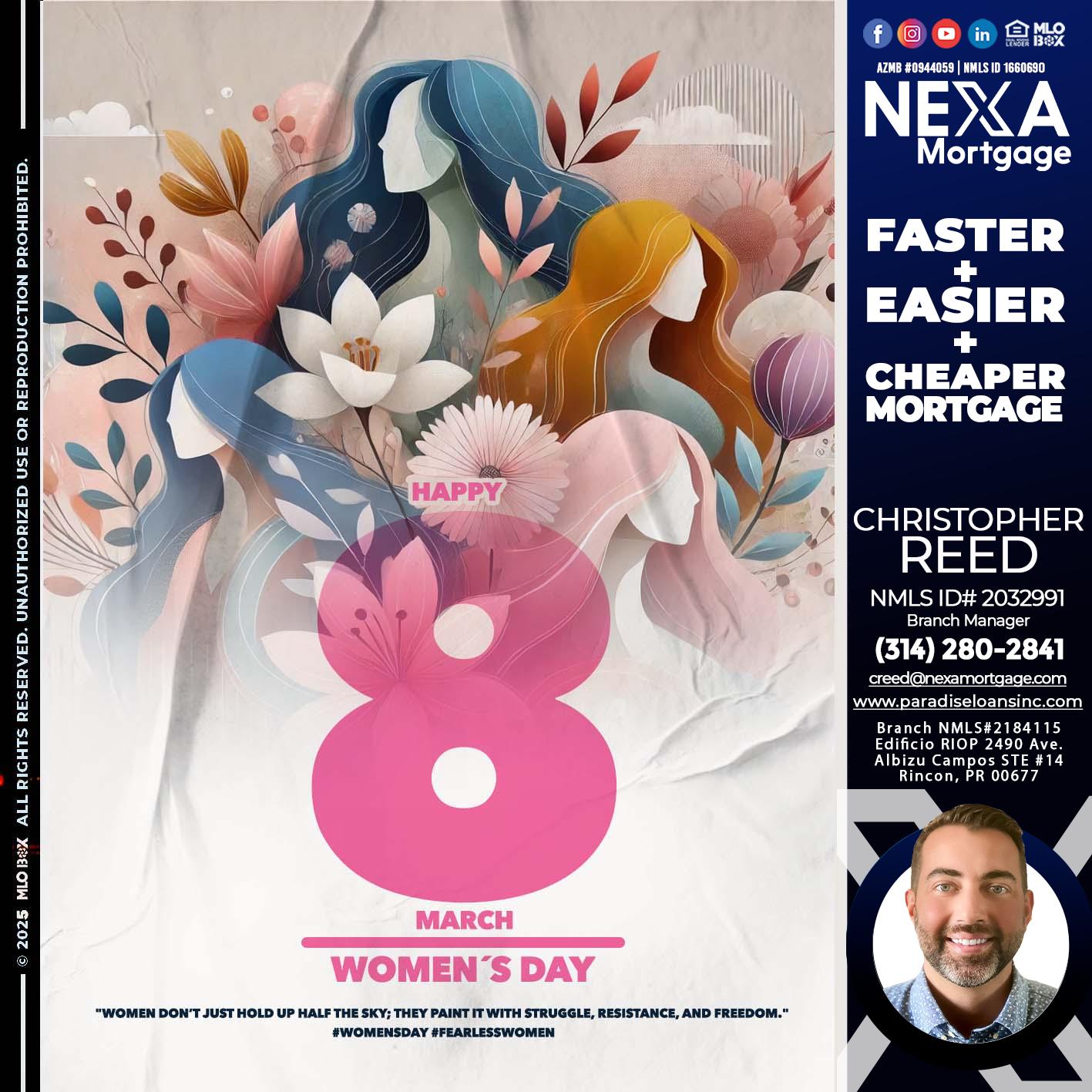 WOMEN´S DAY - Christopher Reed -Branch Manager