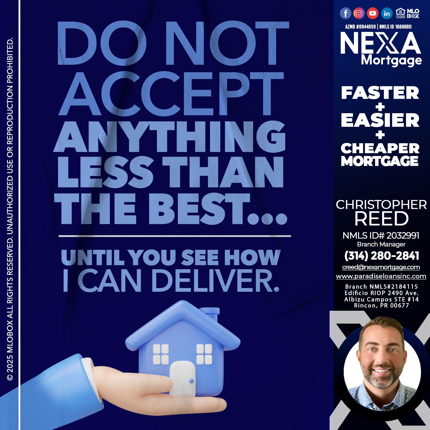 DO NOT ACCEPT - Christopher Reed -Branch Manager