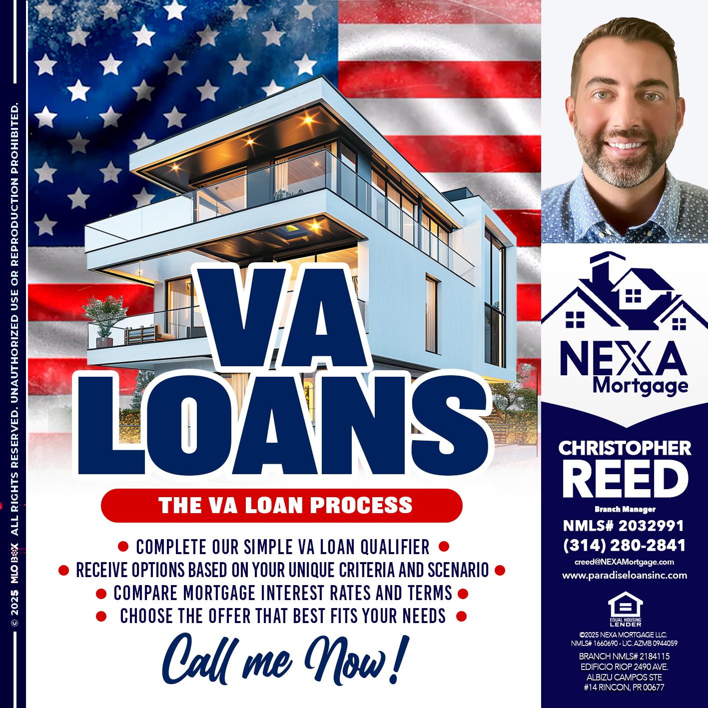 VA LOANS - Christopher Reed -Branch Manager