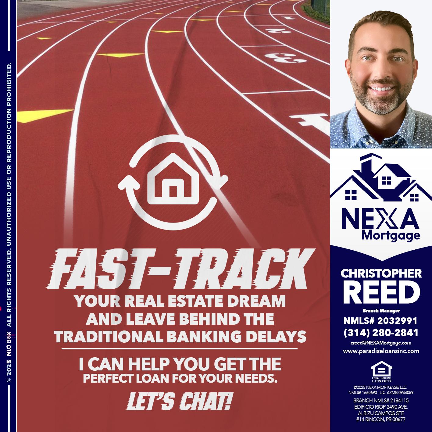 FAST TRACK - Christopher Reed -Branch Manager