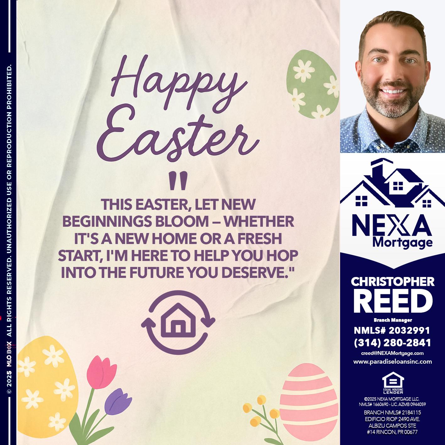 HAPPY EASTER - Christopher Reed -Branch Manager