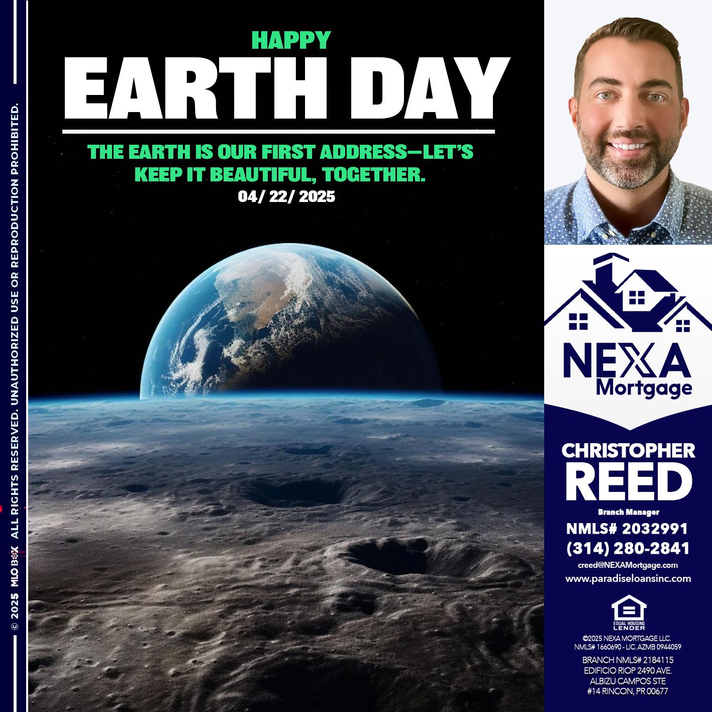 EARTH DAY 2025 - Christopher Reed -Branch Manager