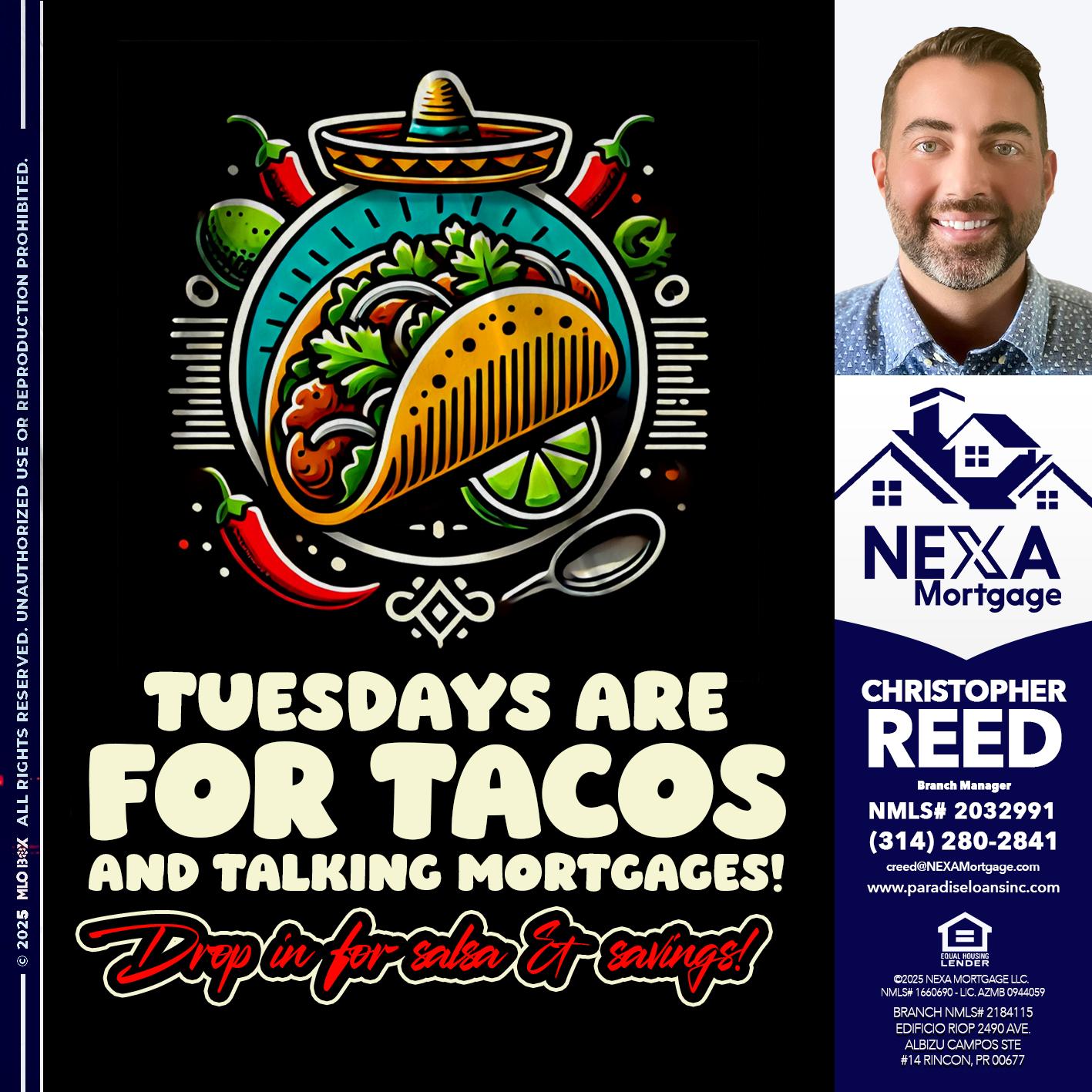 TACO TUESDAY - Christopher Reed -Branch Manager