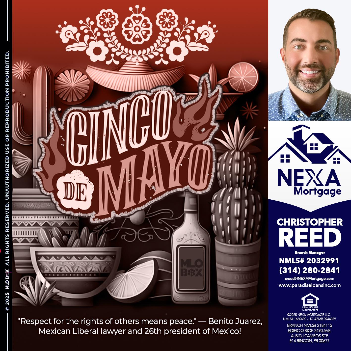 Feliz 5 de Mayo - Christopher Reed -Branch Manager