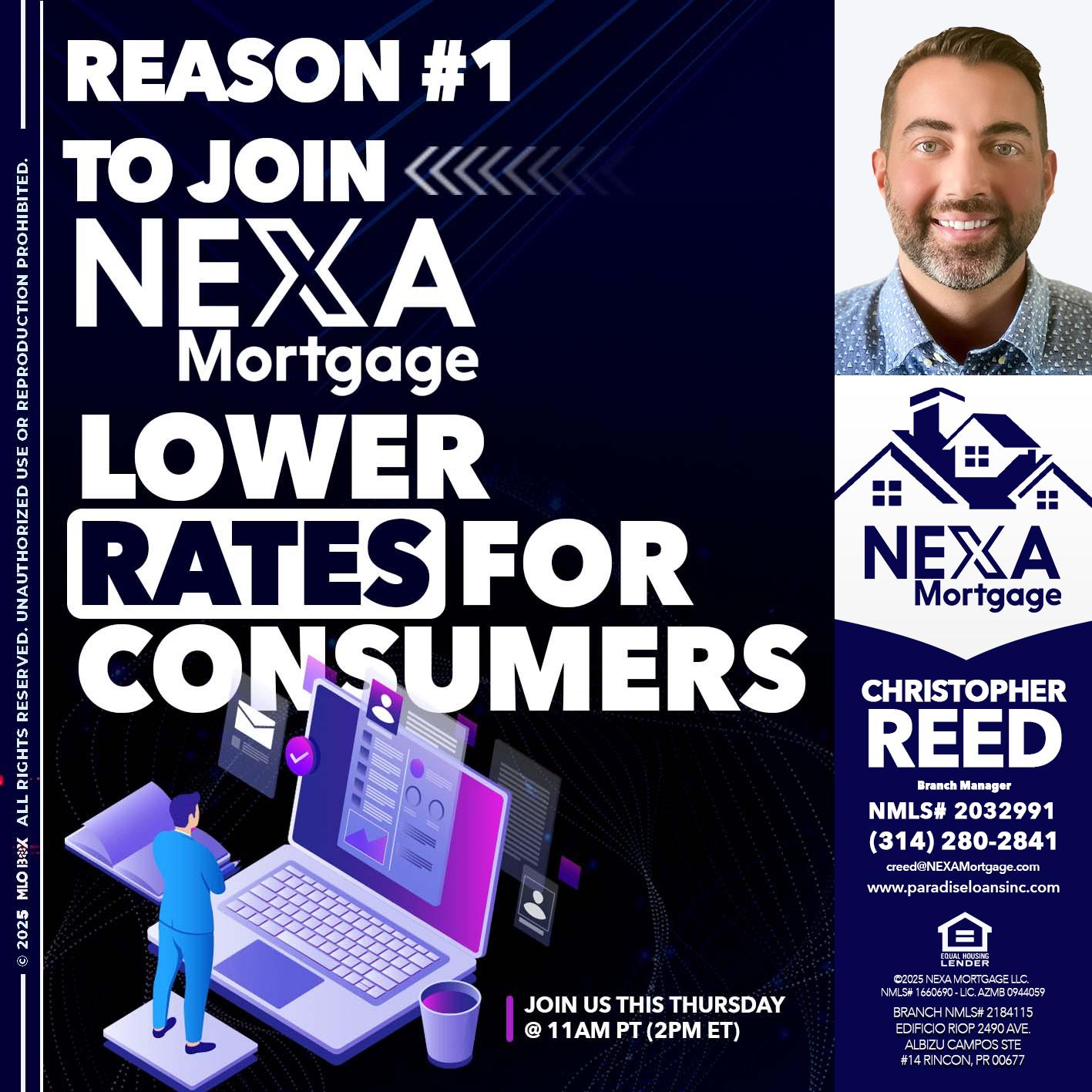 REASON 1 - Christopher Reed -Branch Manager