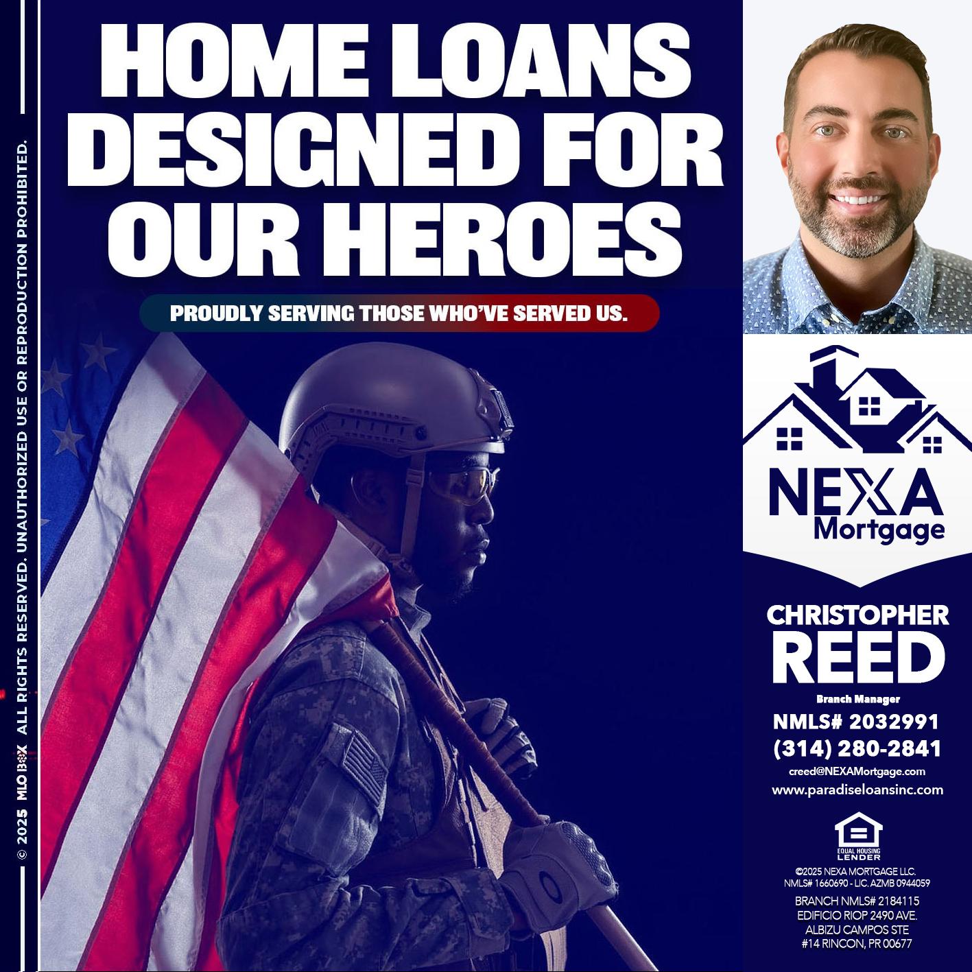 home loans - Christopher Reed -Branch Manager