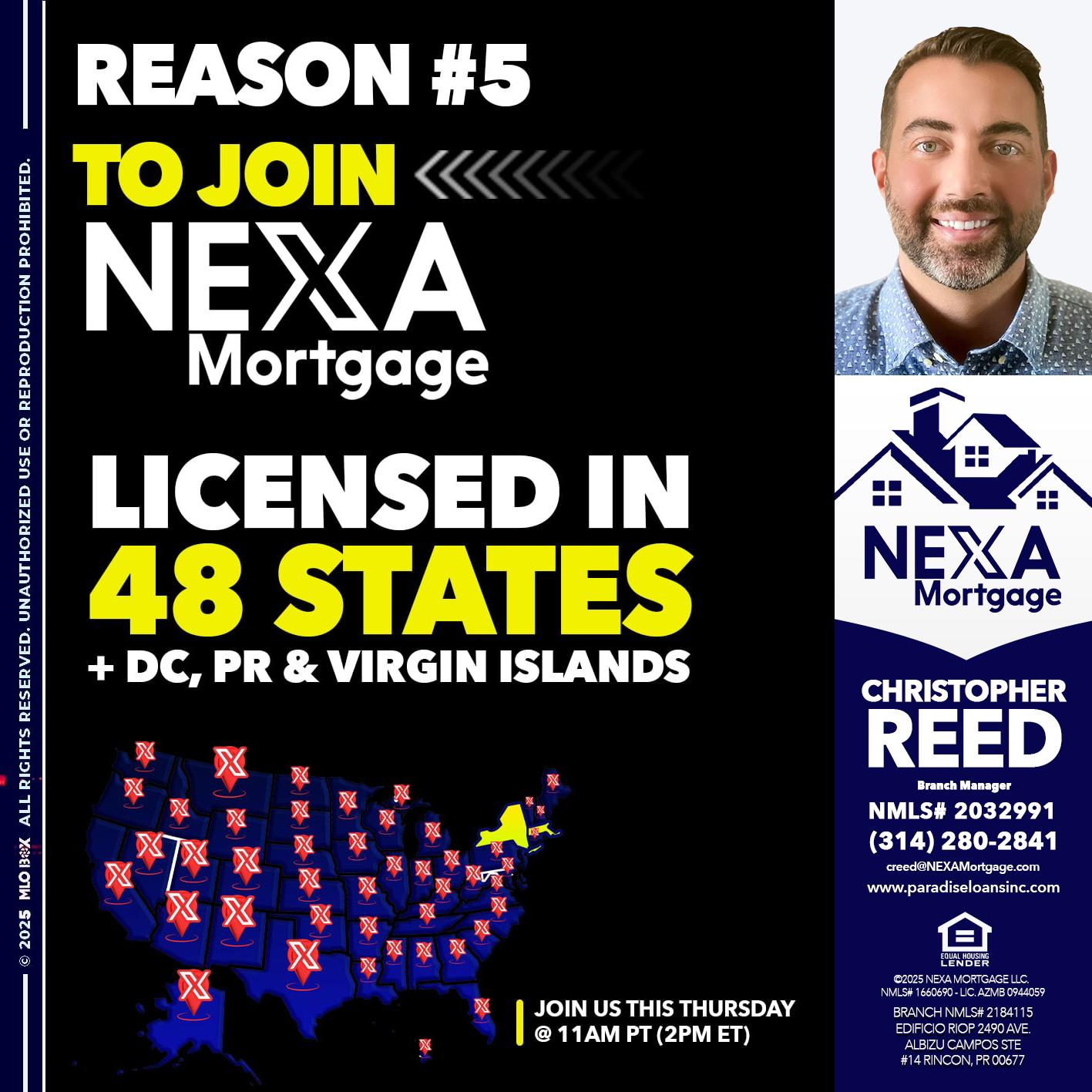 REASON 5 - Christopher Reed -Branch Manager